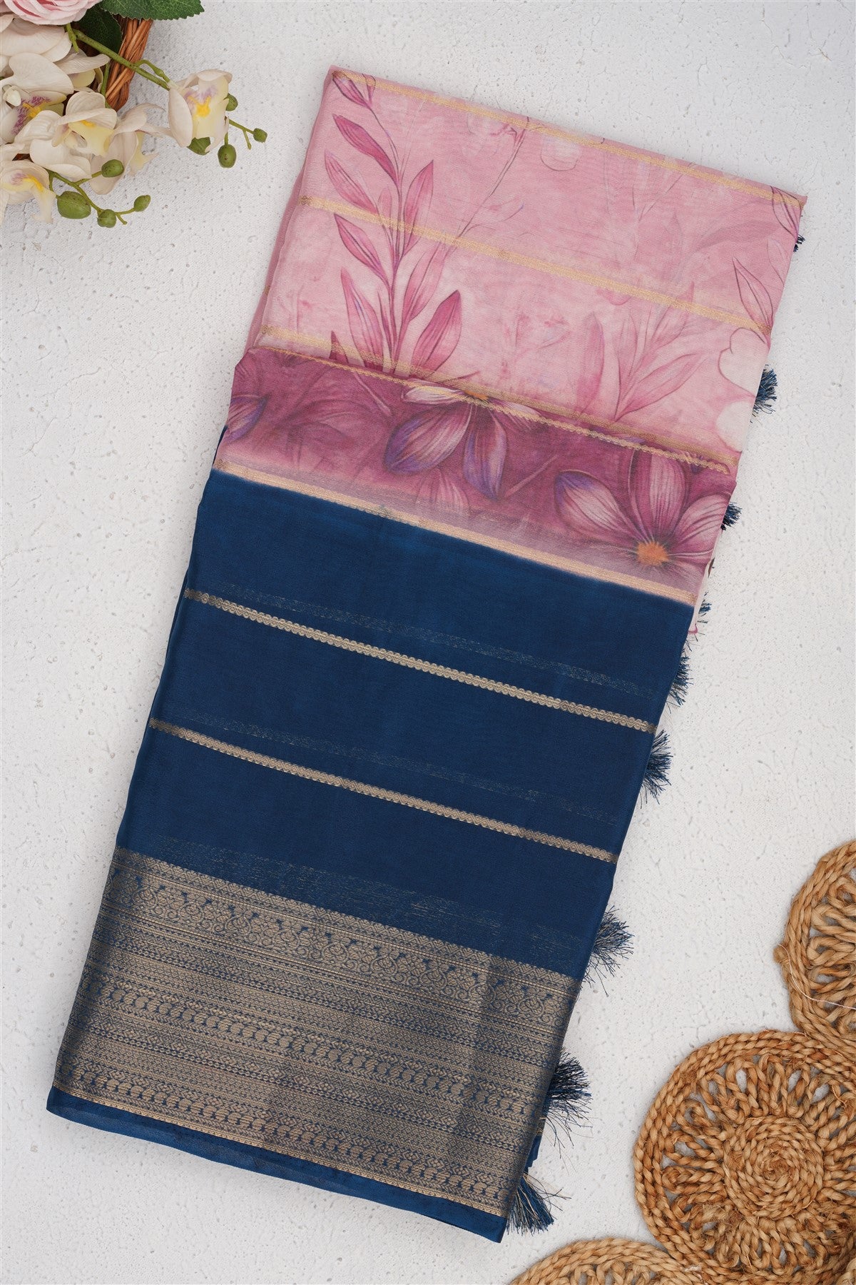 Mysore Silk Light Pink Saree