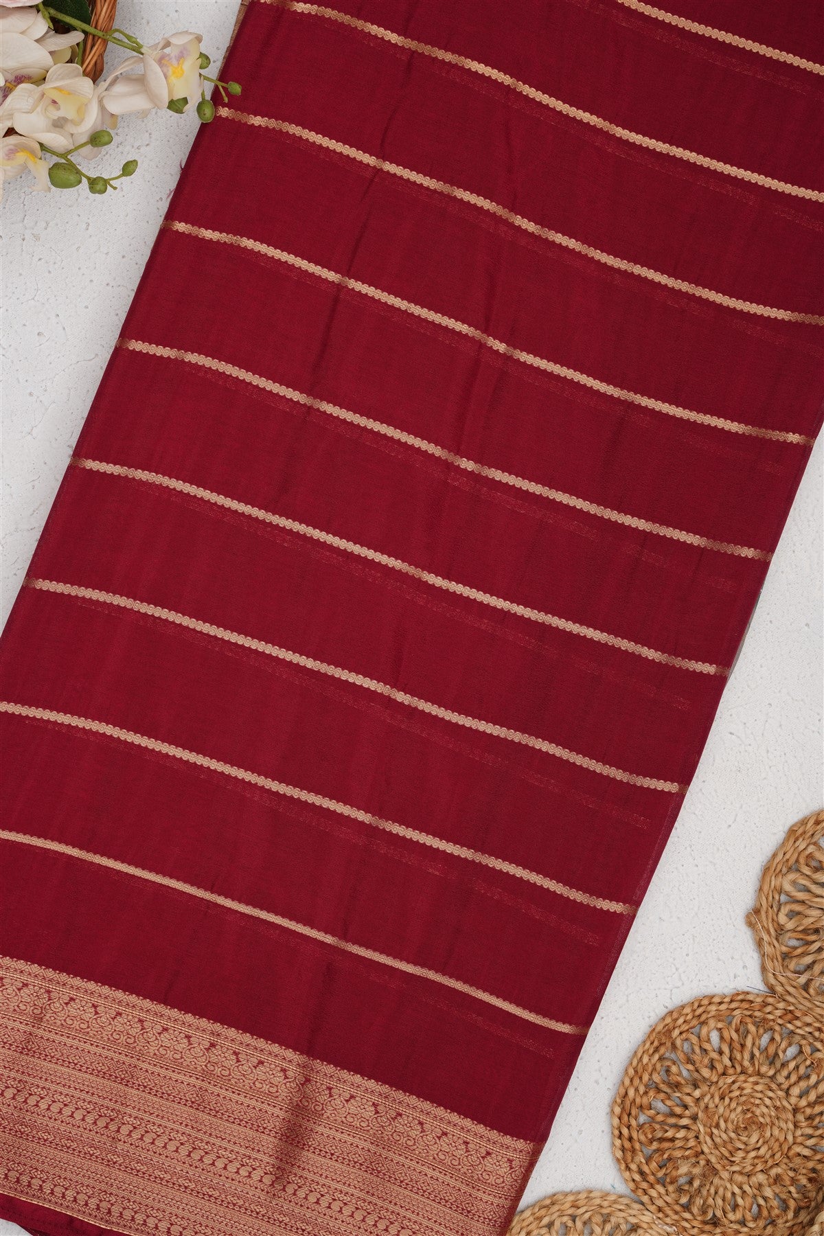 Mysore Silk Grey Saree