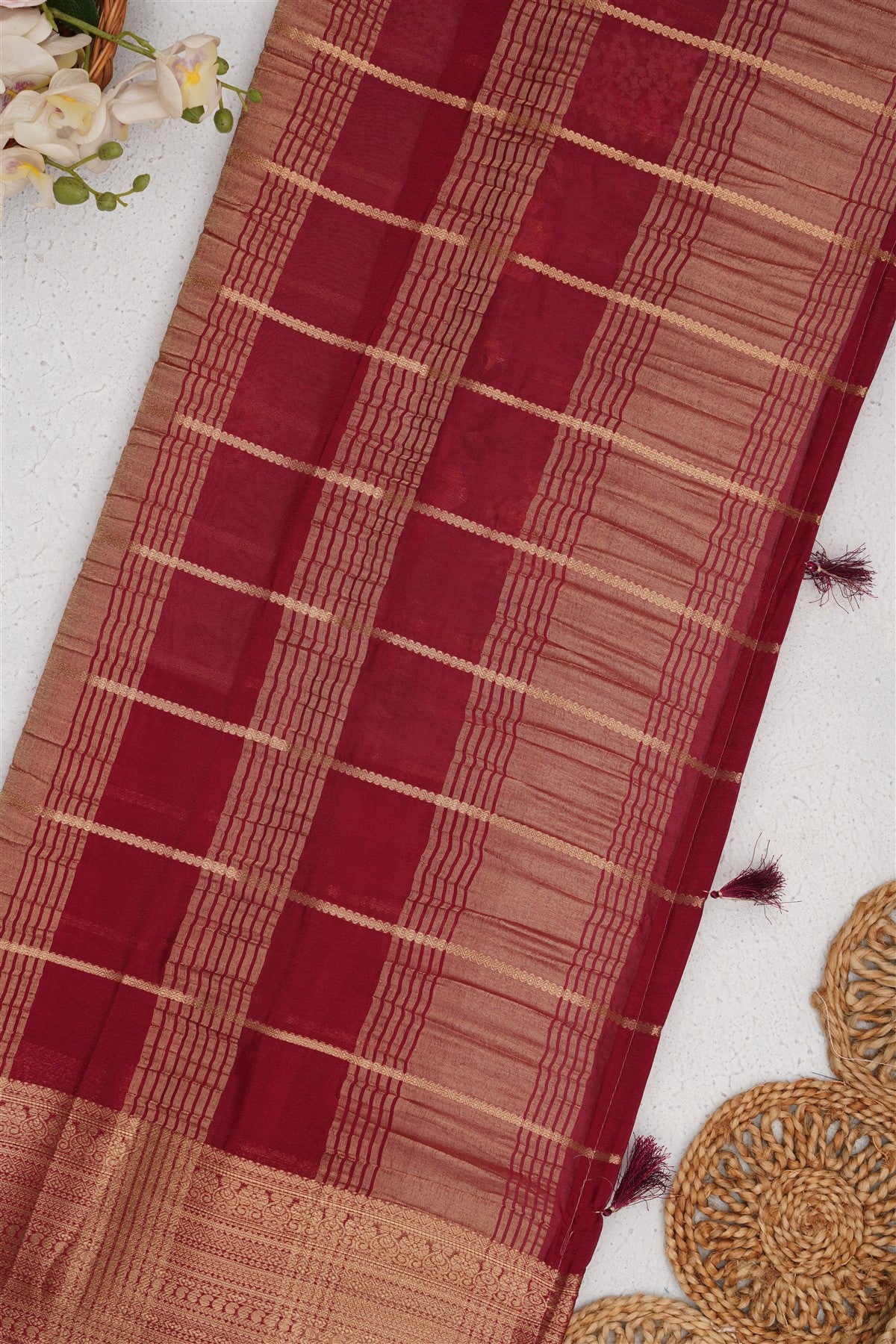 Mysore Silk Grey Saree