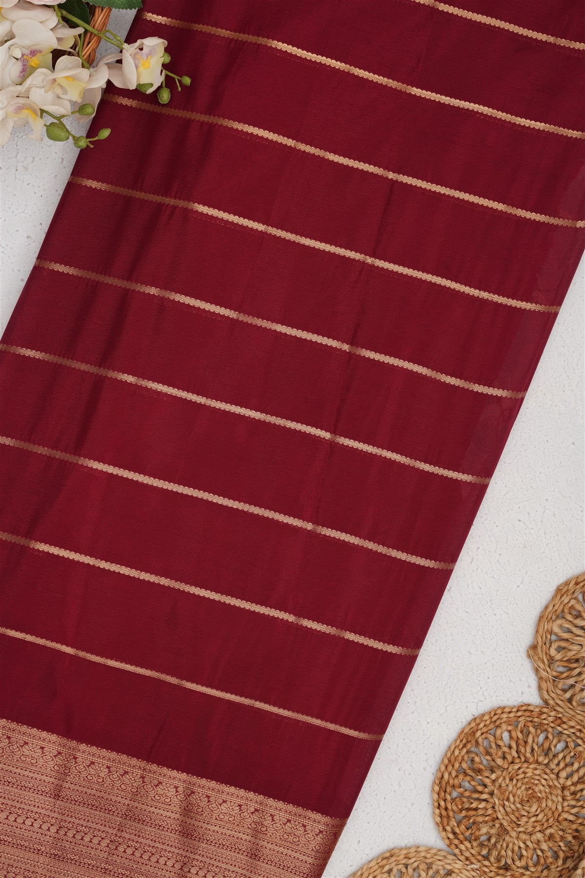 Mysore Silk Grey Saree