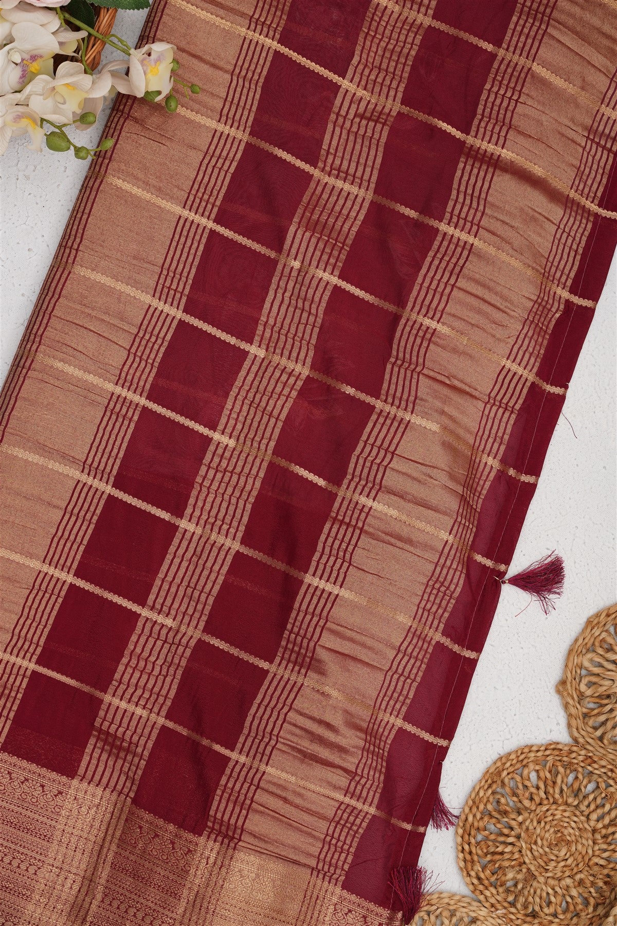 Mysore Silk Grey Saree