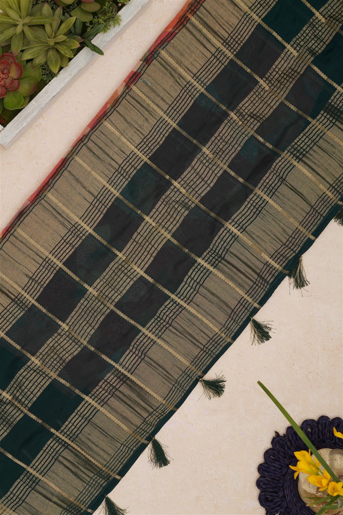 Mysore Silk Peach Saree