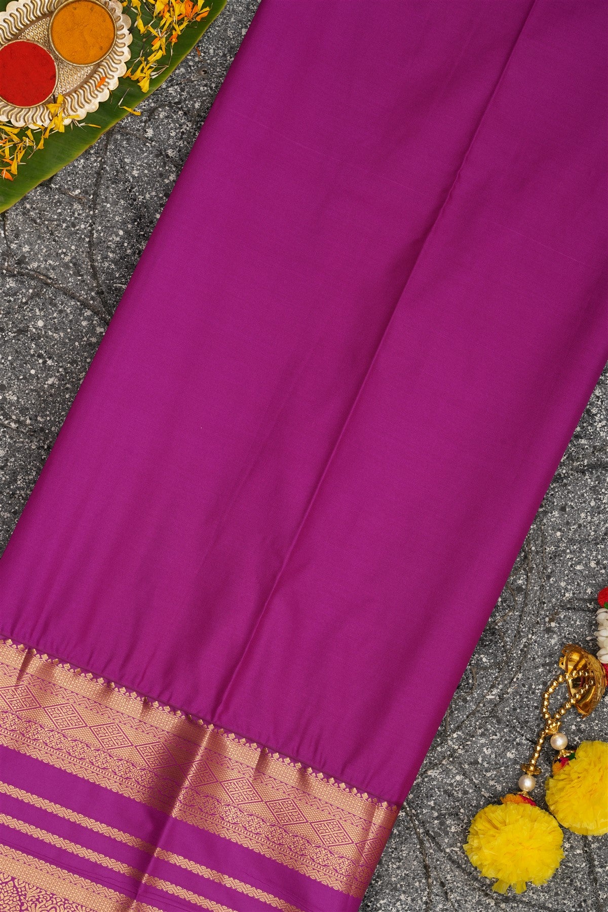 Semi Kanchipuram Silk Coral Saree
