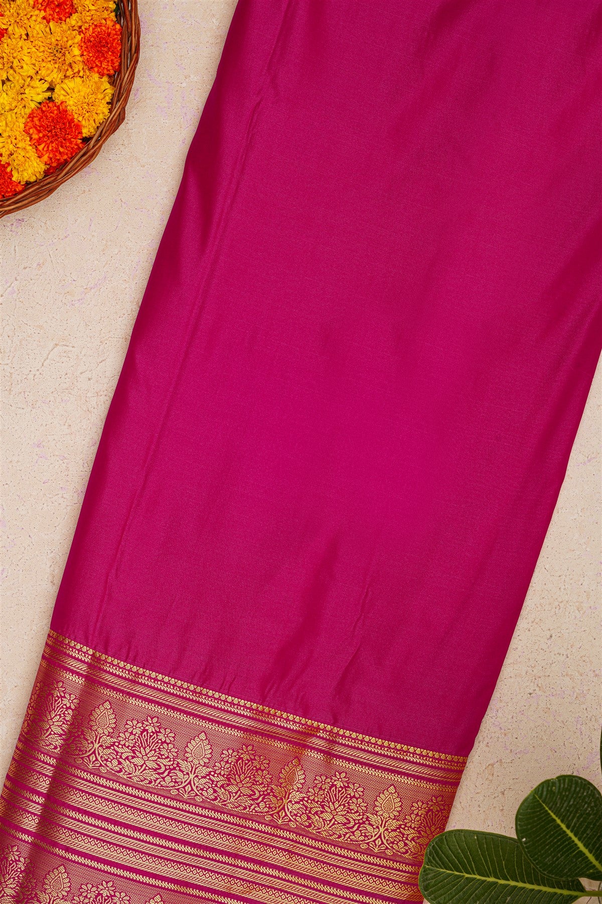 Kanchipuram Silk Dark Pink Saree