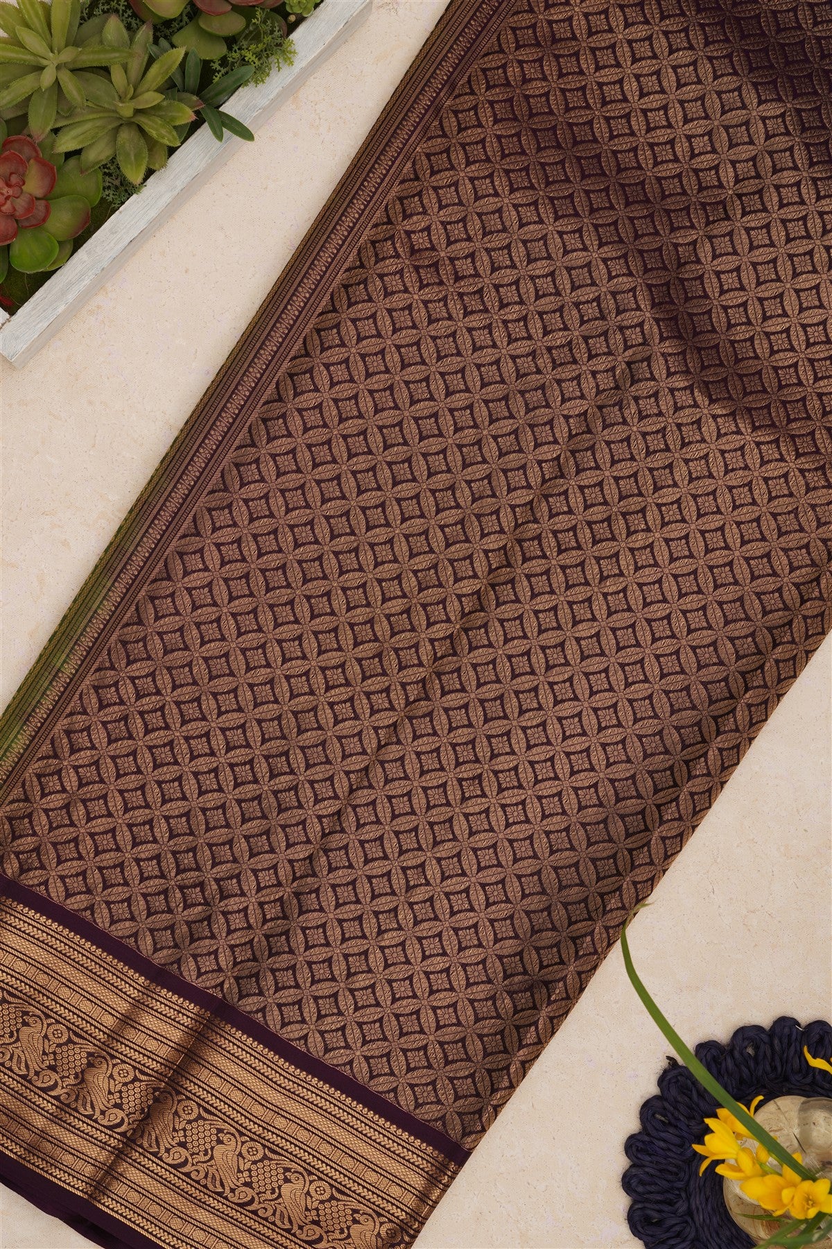 Kanchipuram Silk Green Saree