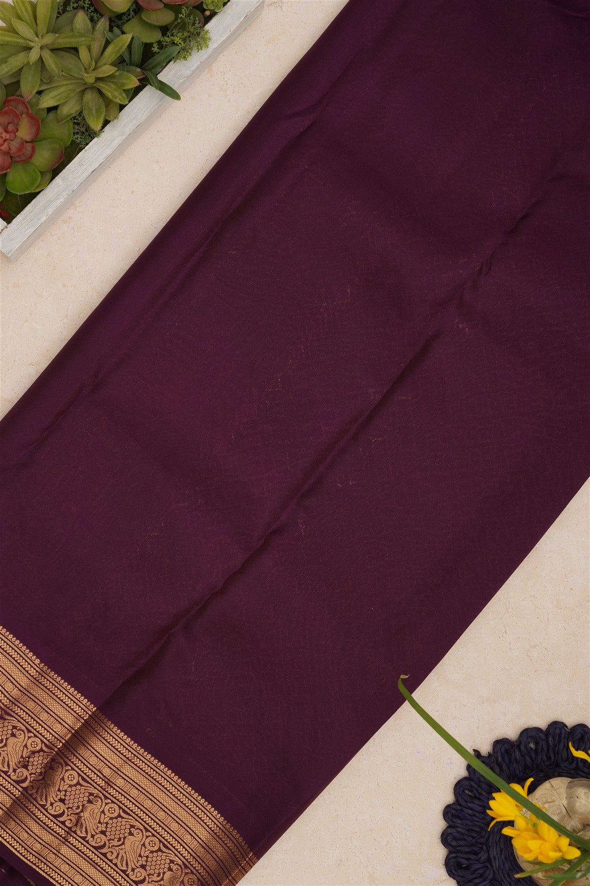 Kanchipuram Silk Lavander Saree