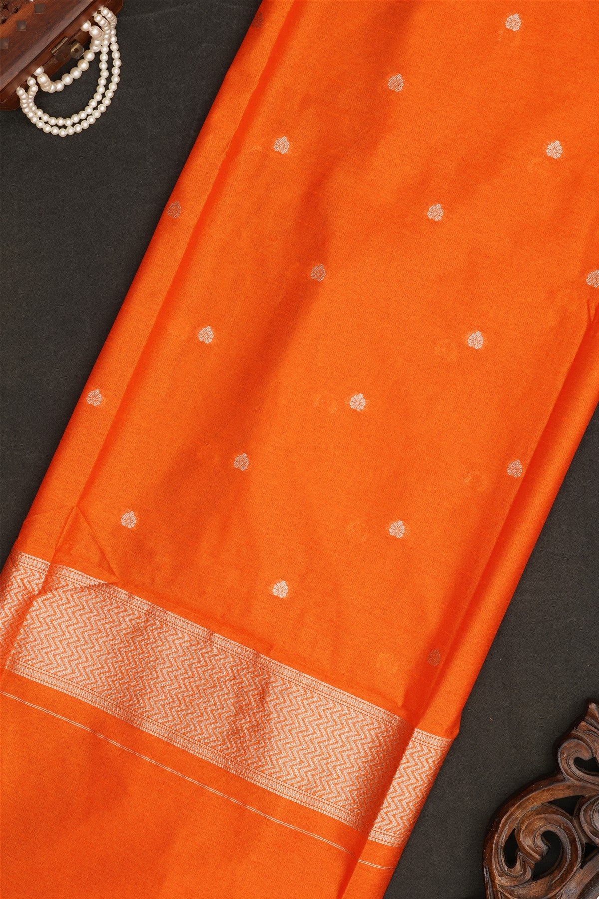 Banarasi Silk Orange Saree