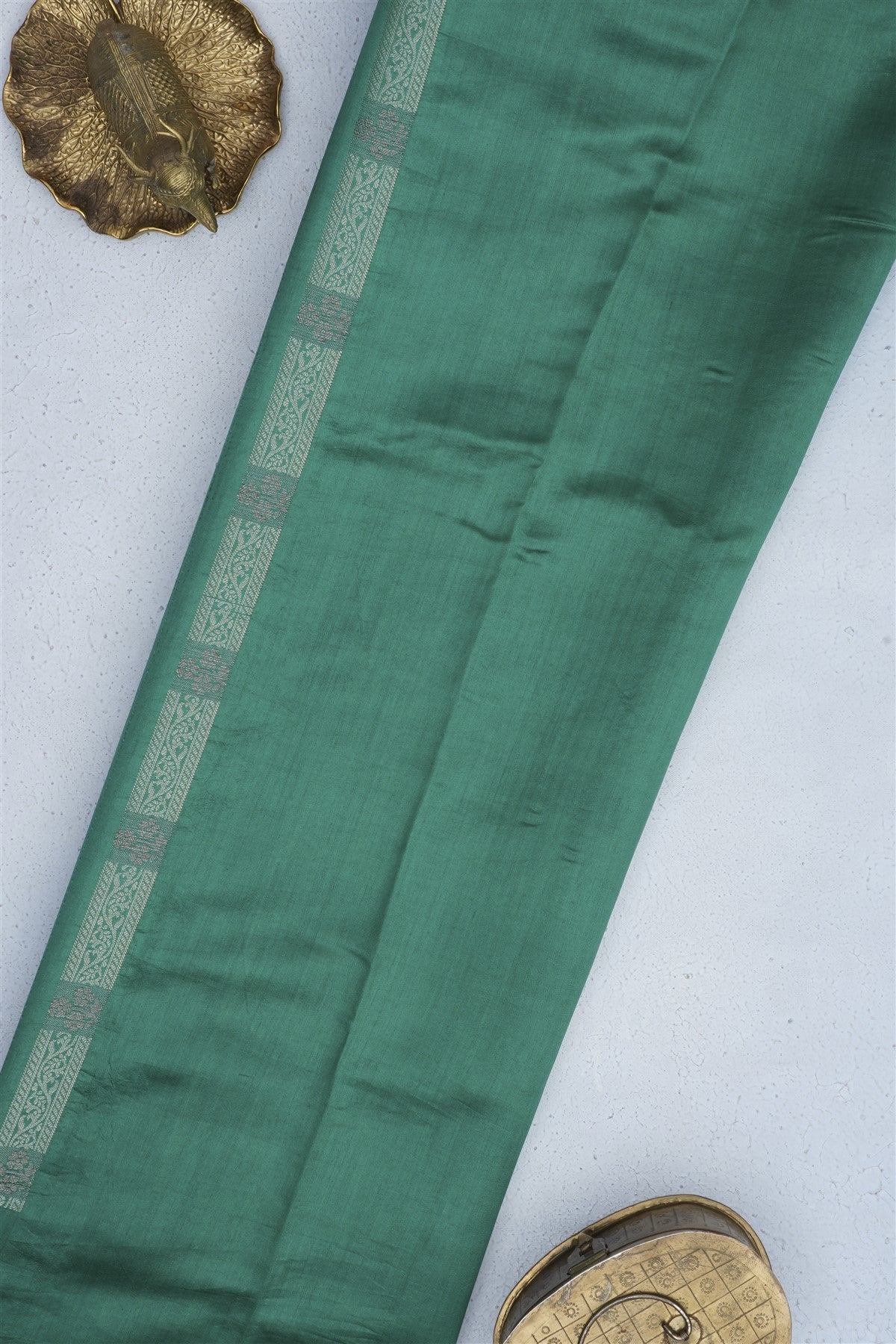 Banarasi Chiniya Silk Sea Green Saree