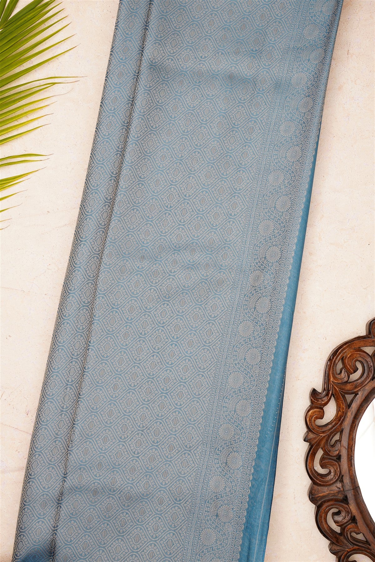 Banarasi Mashru Dark Blue Saree
