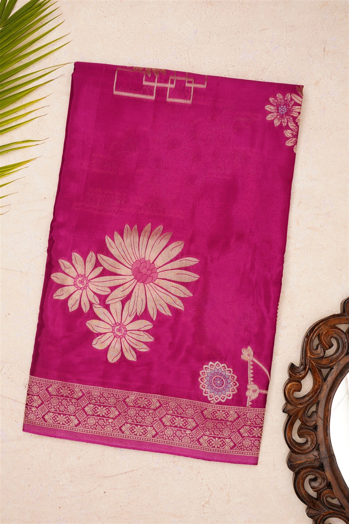 Banarasi Mashru Purple Saree