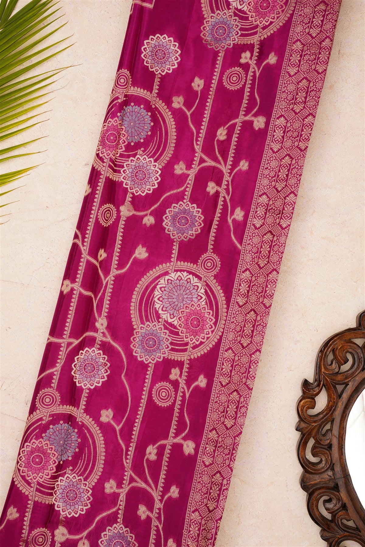 Banarasi Mashru Purple Saree