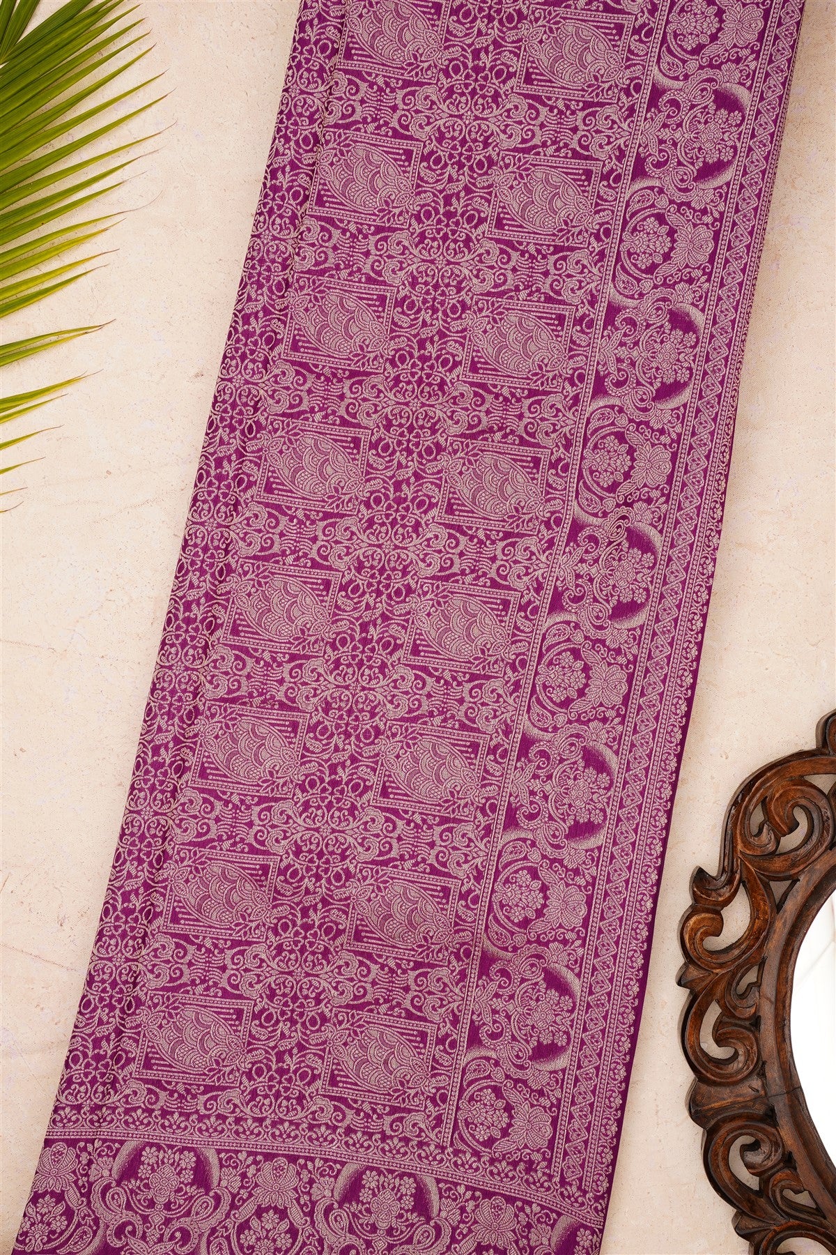 Banarasi Mashru Purple Saree