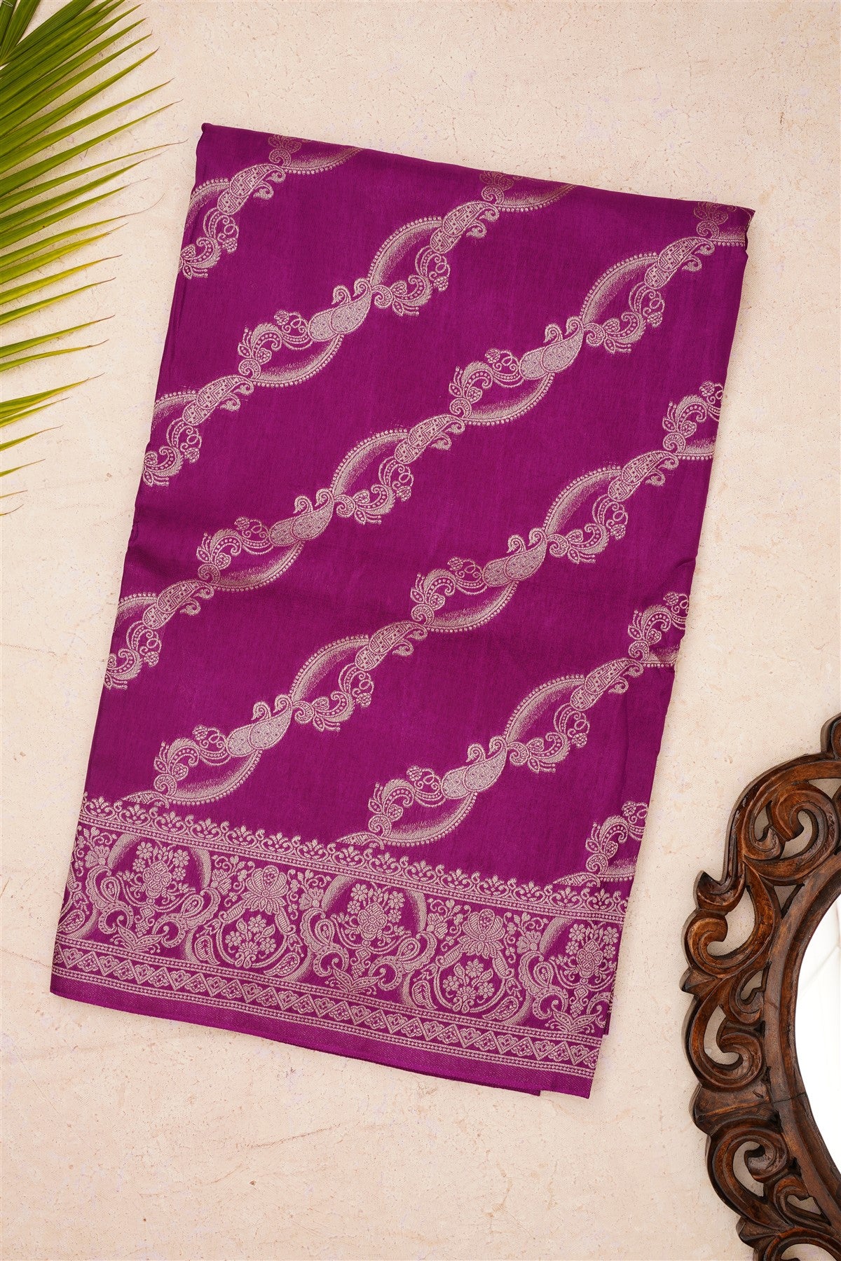 Banarasi Mashru Purple Saree