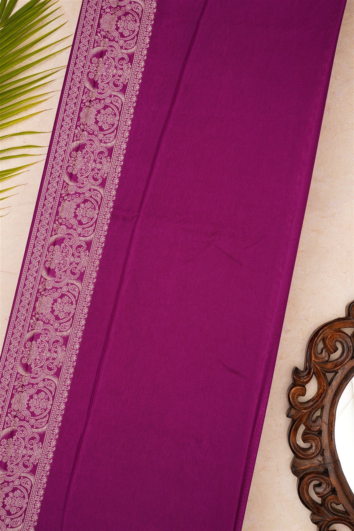 Banarasi Mashru Purple Saree