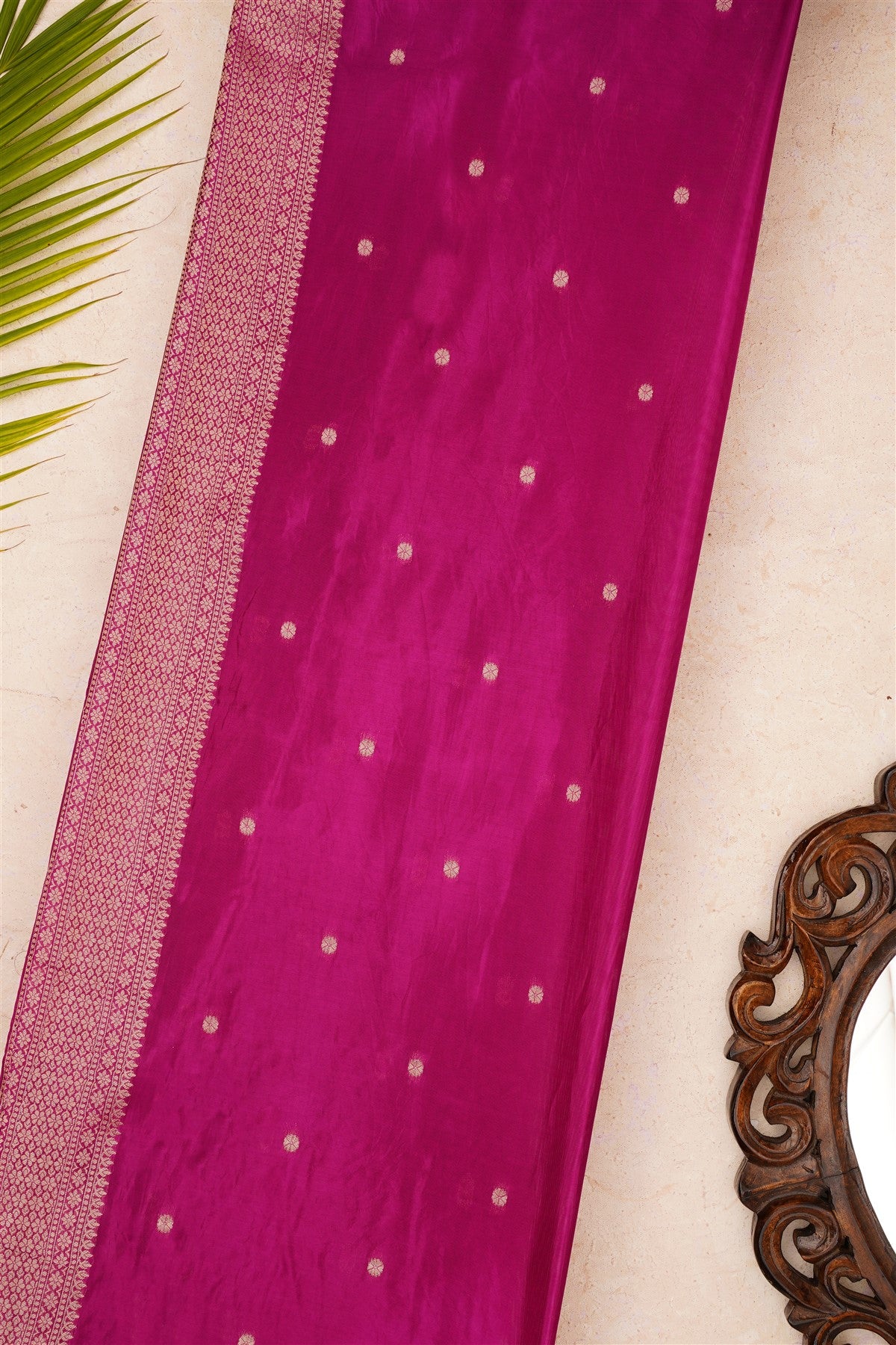 Banarasi Mashru Dark Purple Saree