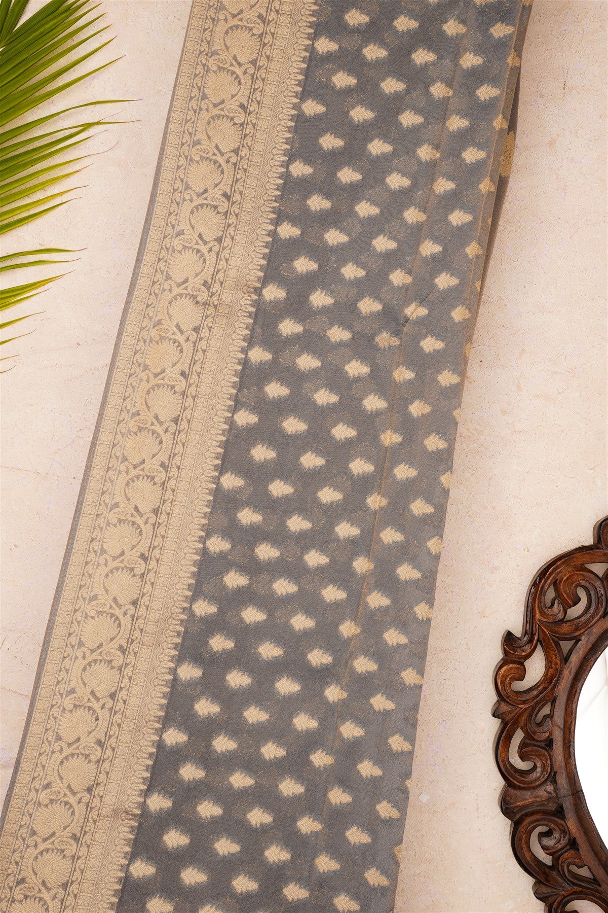 Banarasi Tissue Dark Blue Saree