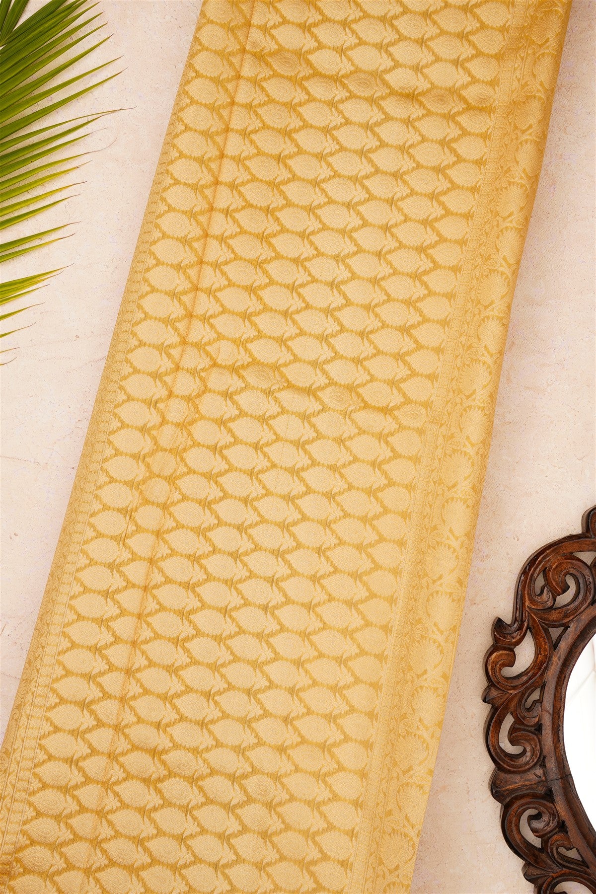 Banarasi Tissue Olive Green Saree