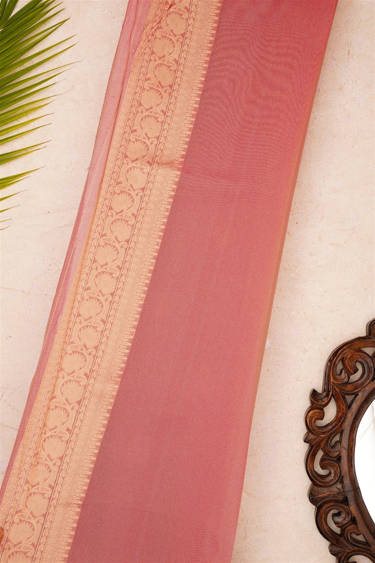 Banarasi Tissue Pink Saree