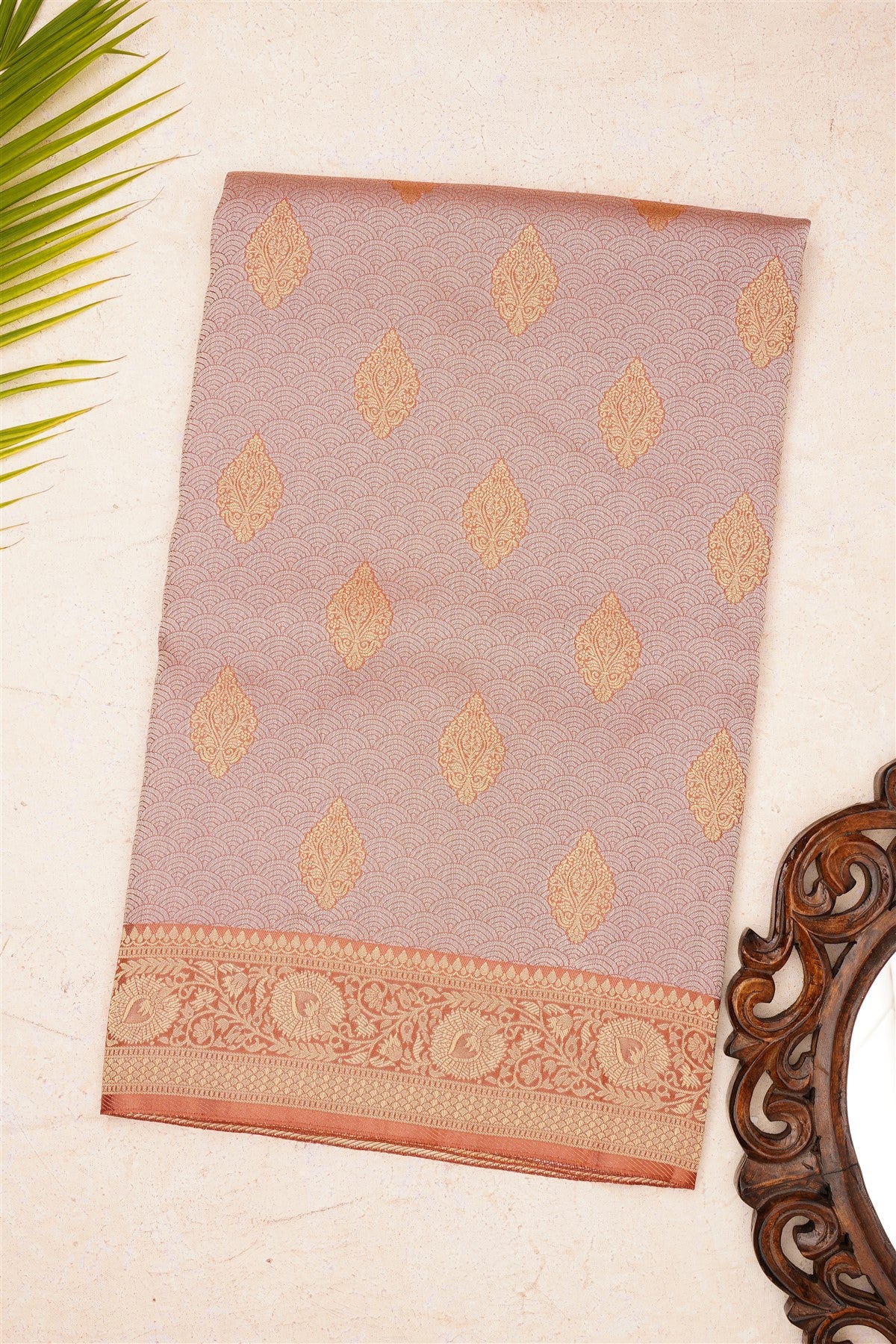 Banarasi Brocade Brown Saree
