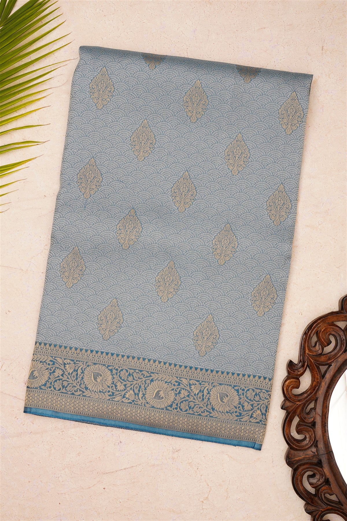 Banarasi Brocade Dark Blue Saree