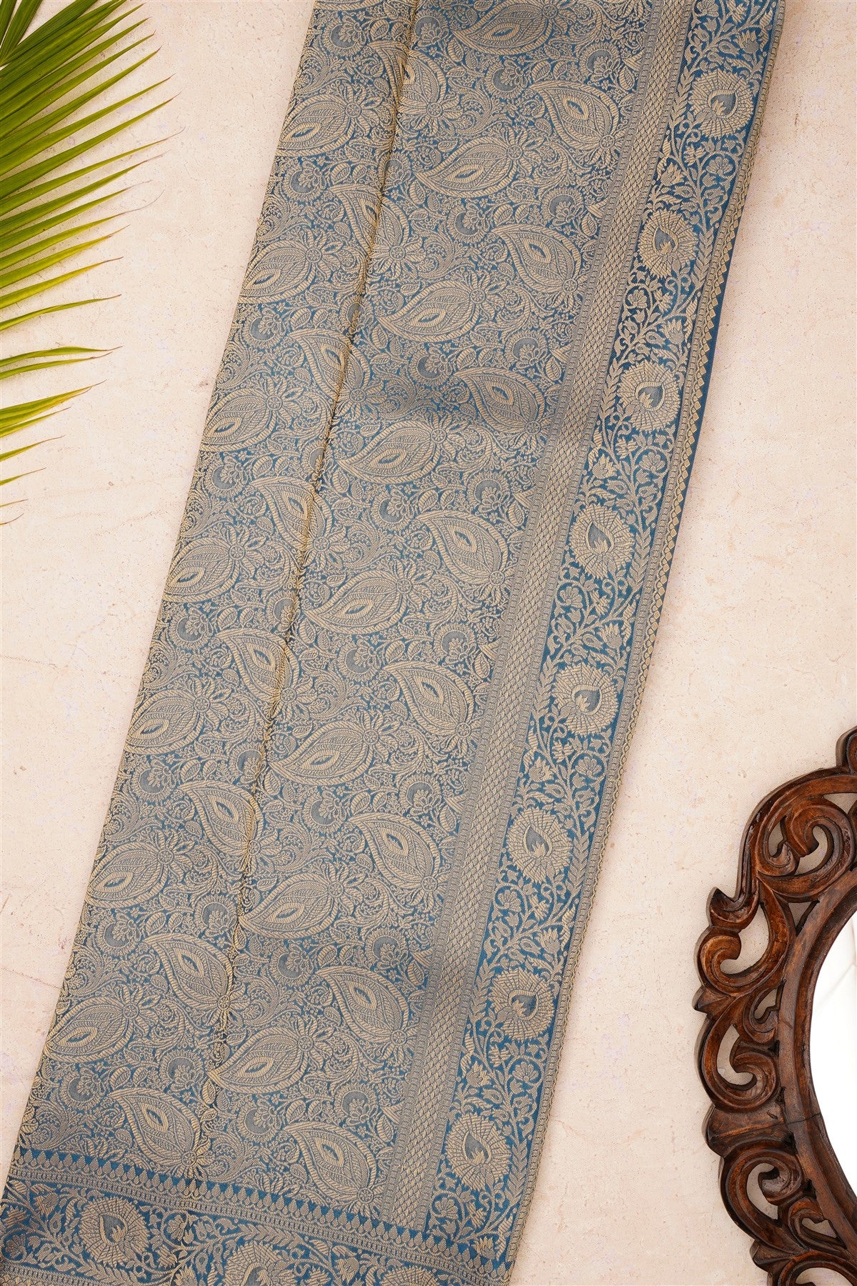Banarasi Brocade Dark Blue Saree