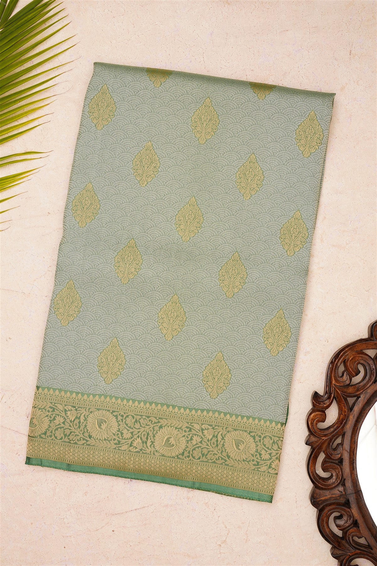 Banarasi Brocade Green Saree