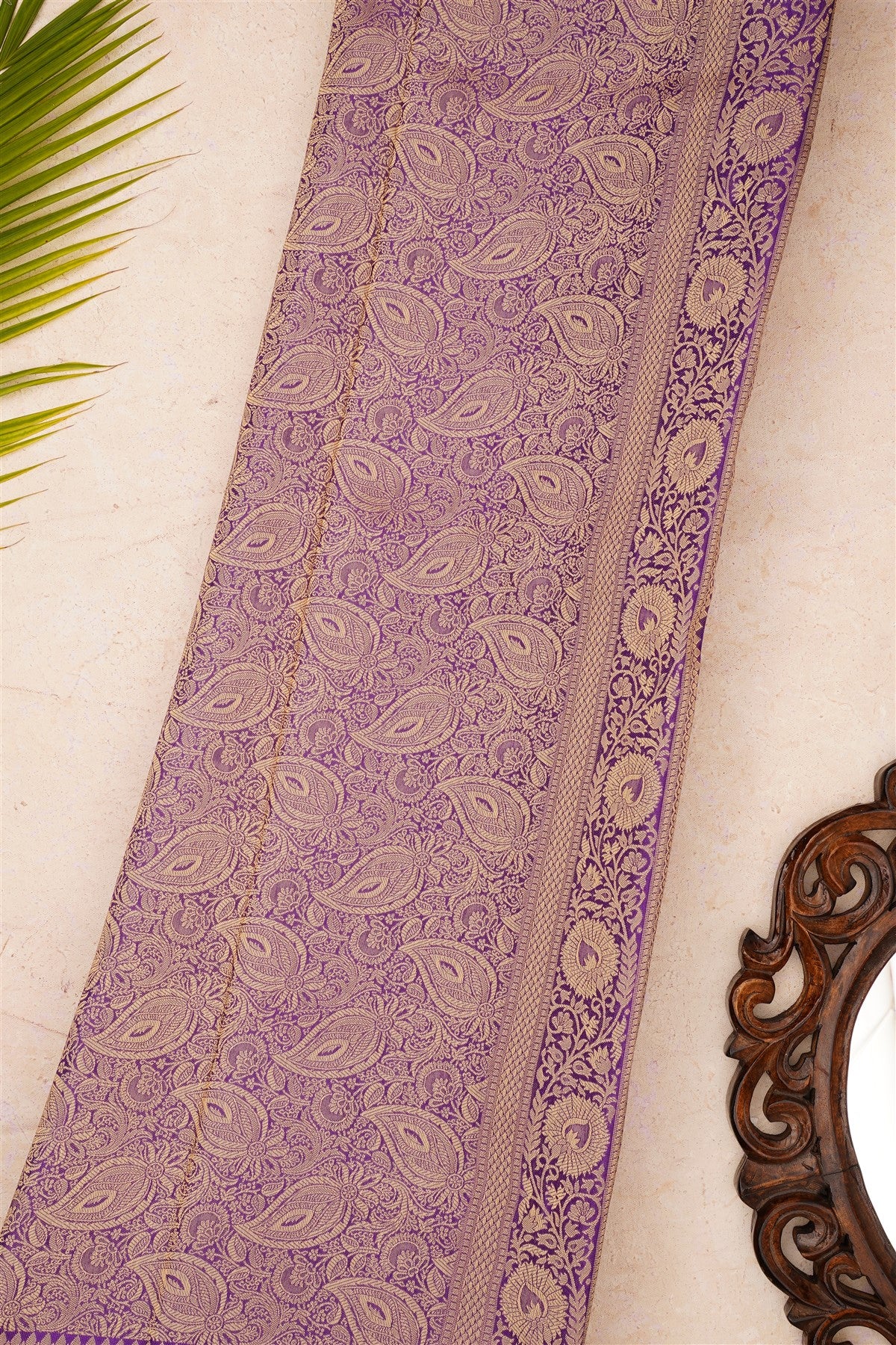 Banarasi Brocade Violet Saree