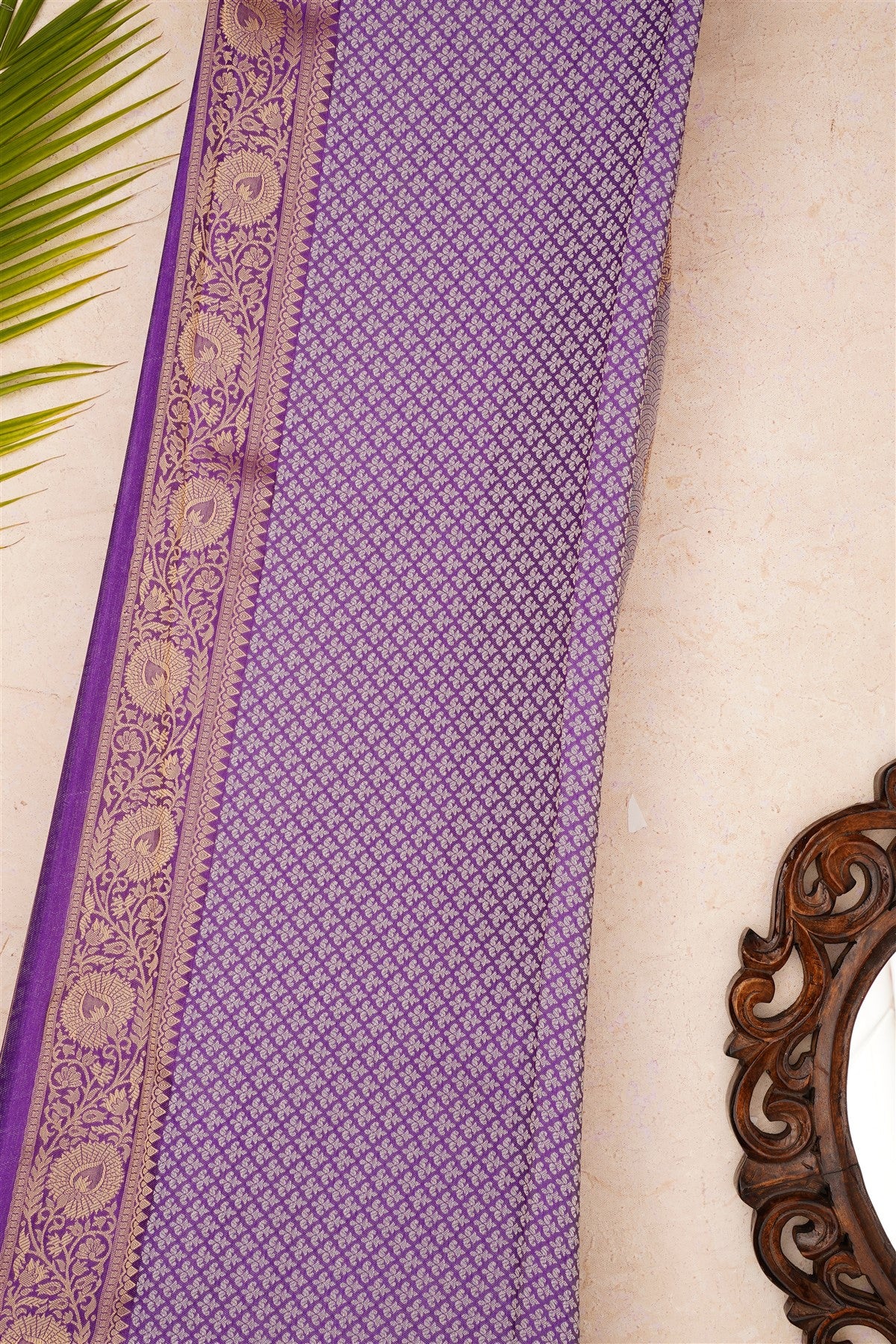 Banarasi Brocade Violet Saree
