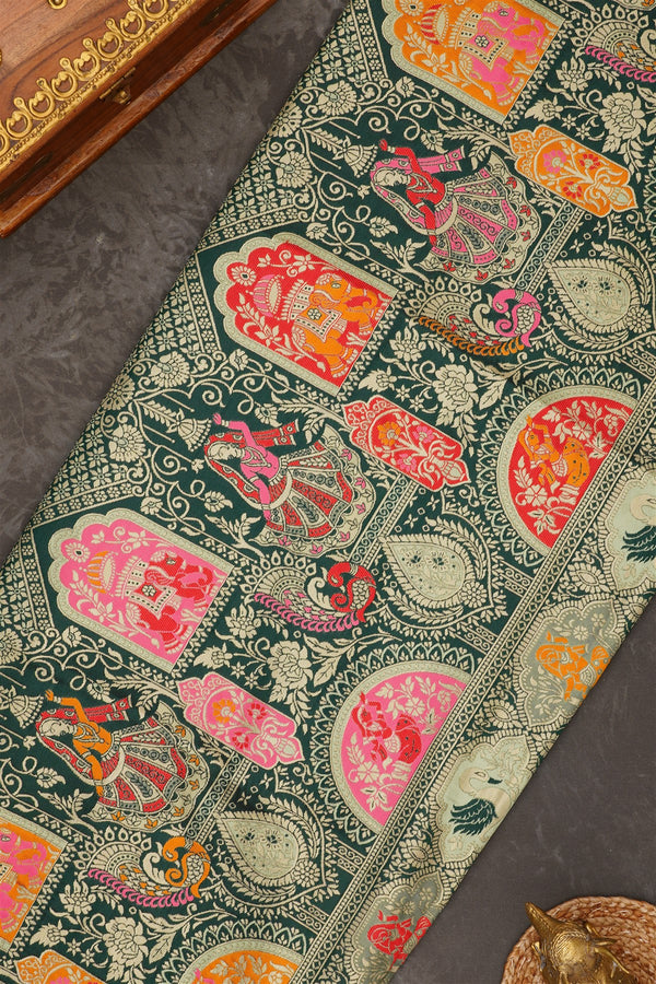 Semi Pattu Silk Blend Light Green Saree