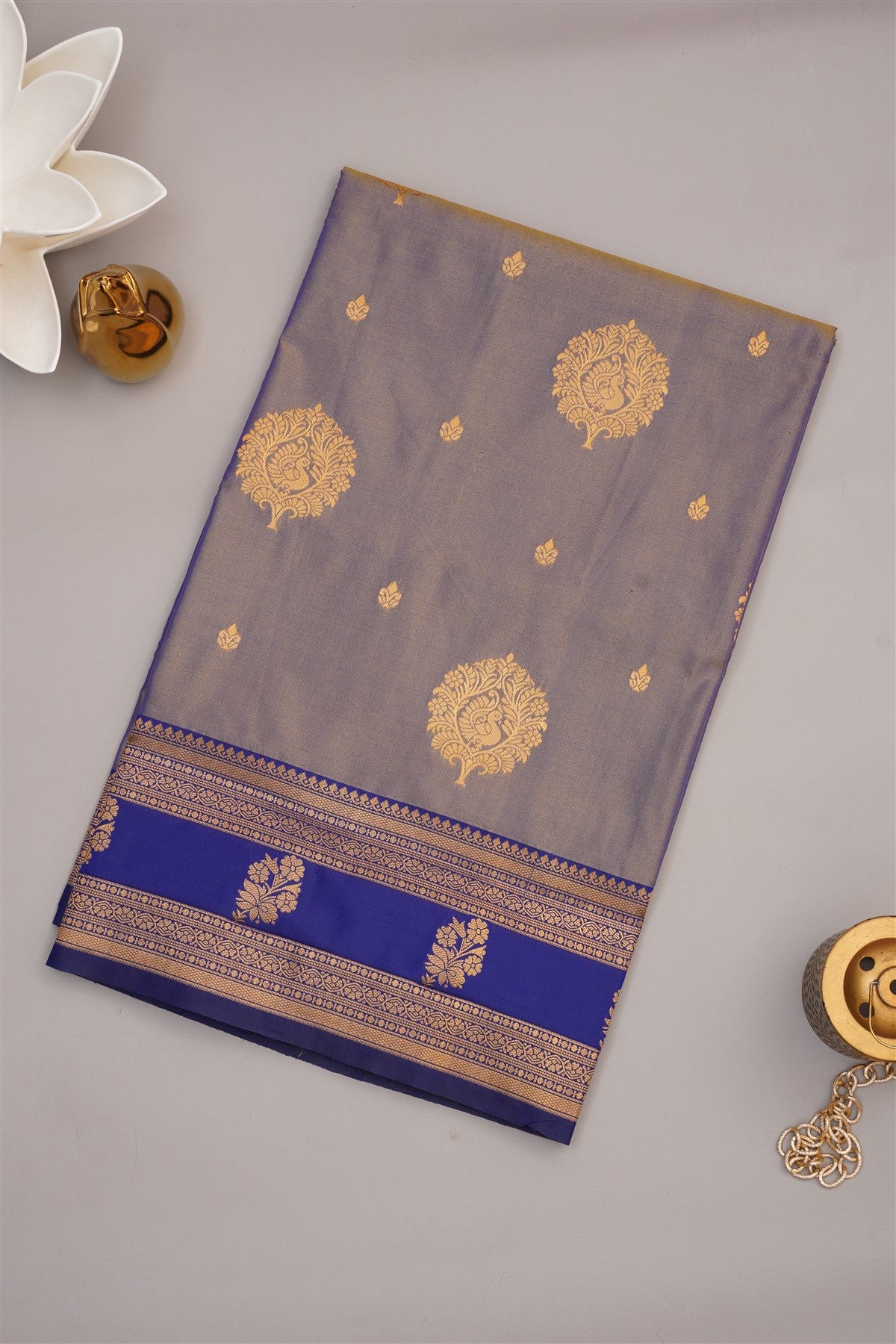 Banarasi Soft Silk Violet Saree