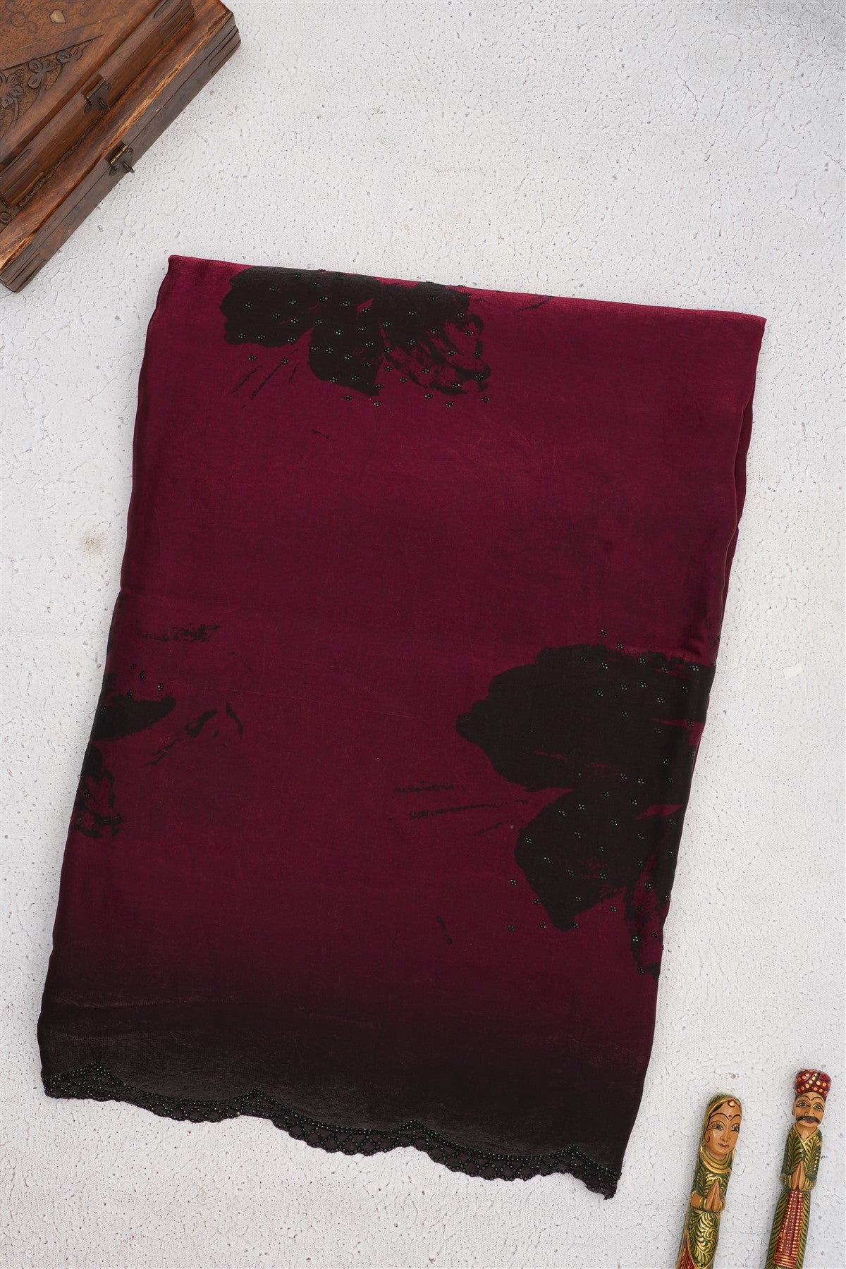 Fancy Space Silk Purple Saree