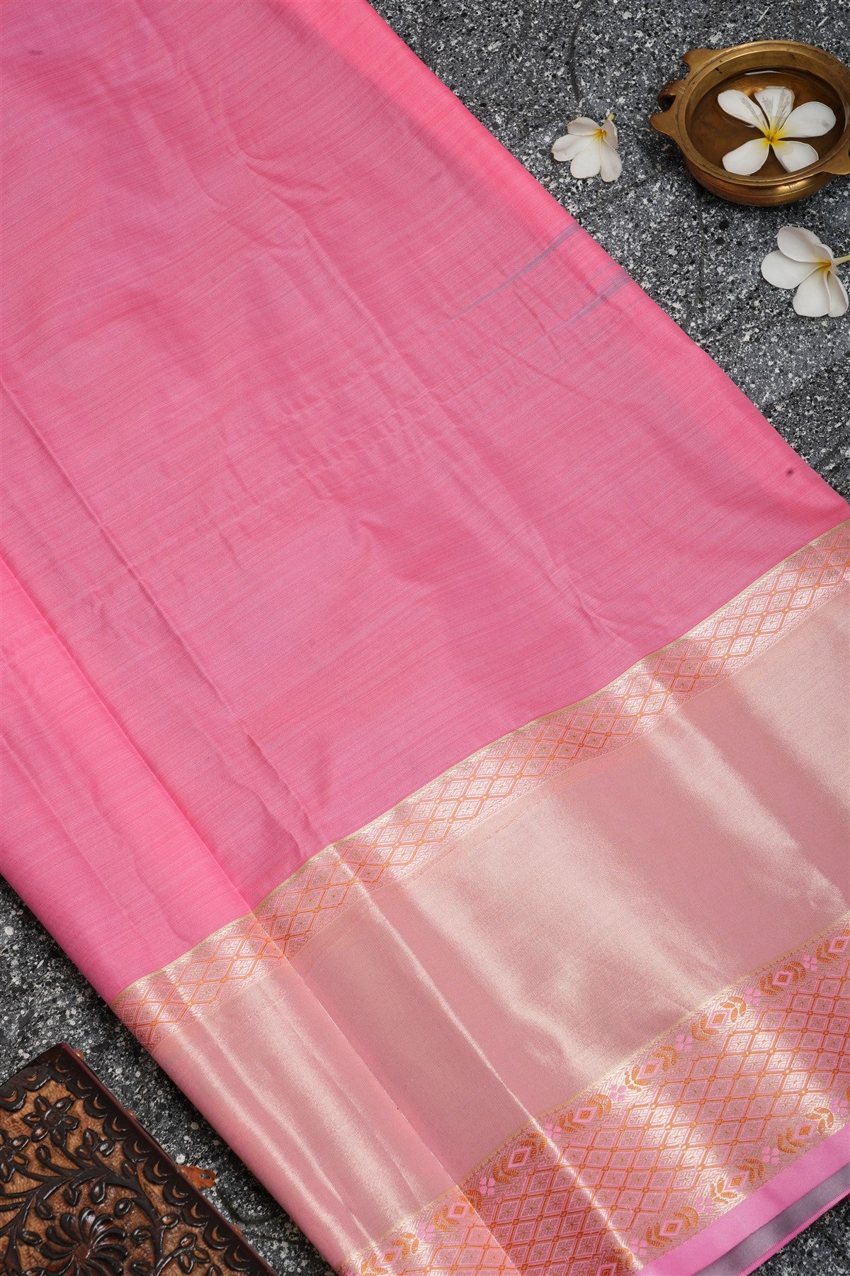 Semi Kanchipuram Silk Light Green Saree