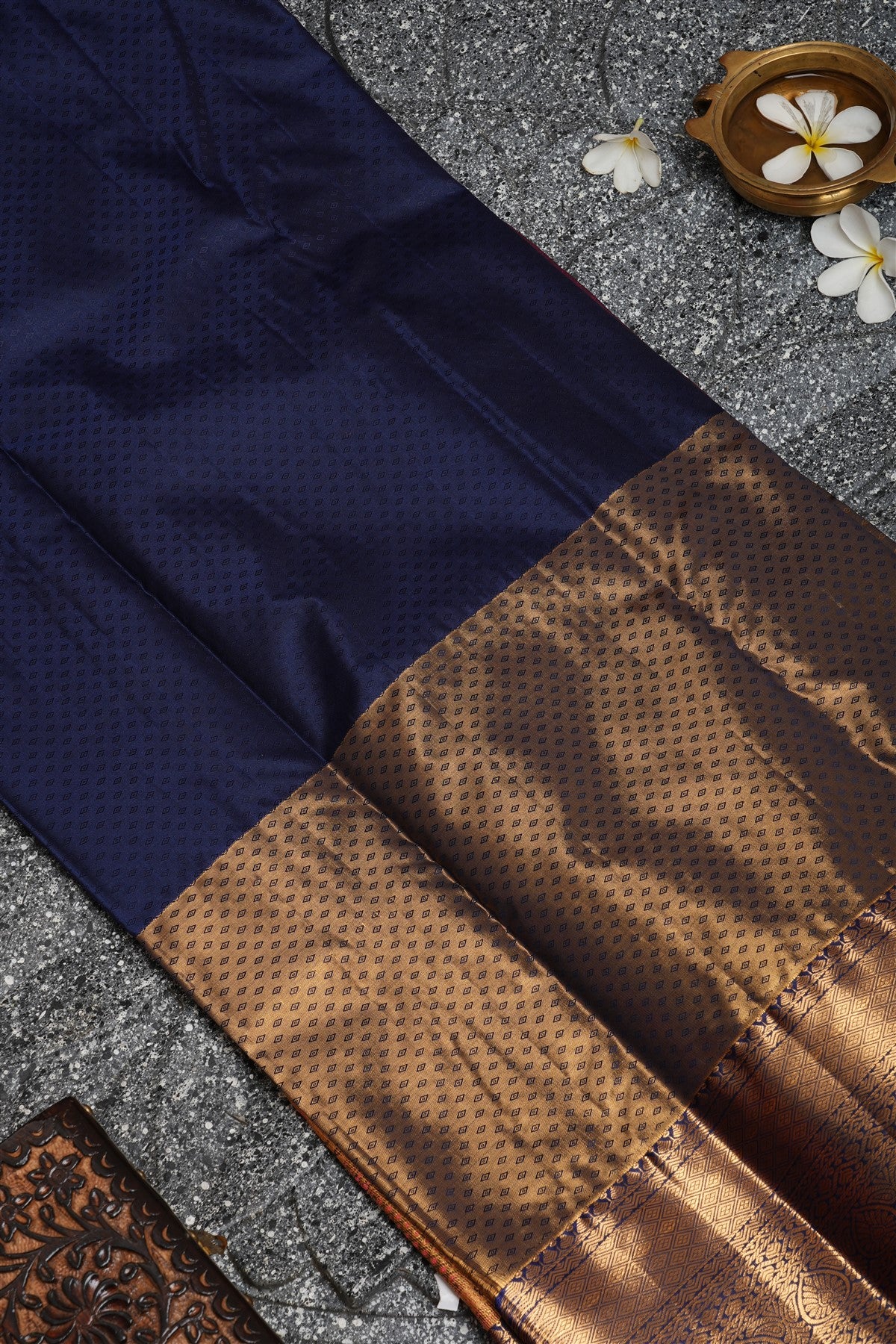 Semi Kanchipuram Silk Light Peach Saree