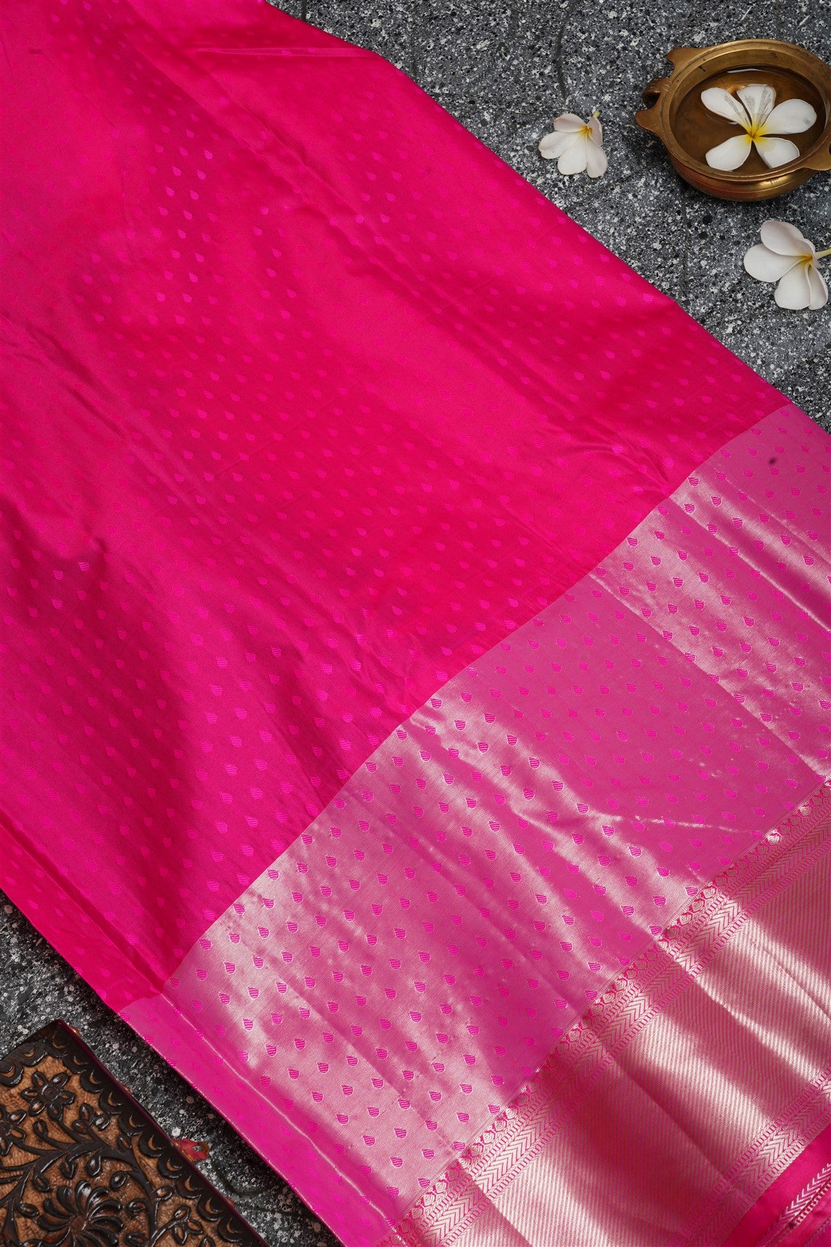 Semi Kanchipuram Silk Navy Blue Saree
