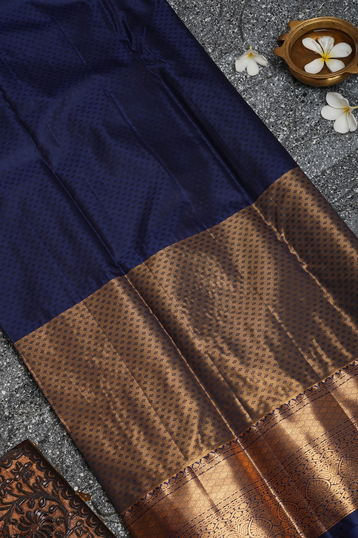 Semi Kanchipuram Silk Lavander Saree