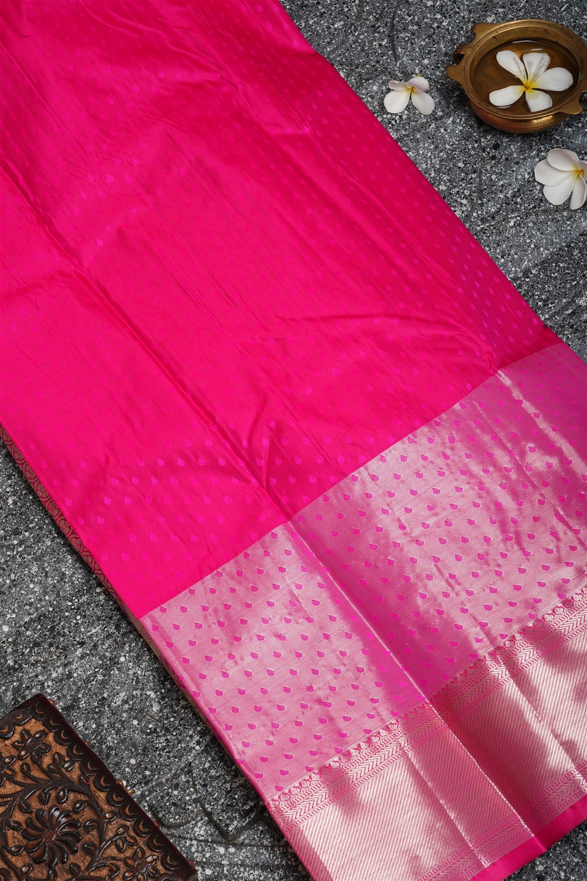 Semi Kanchipuram Silk Green Saree