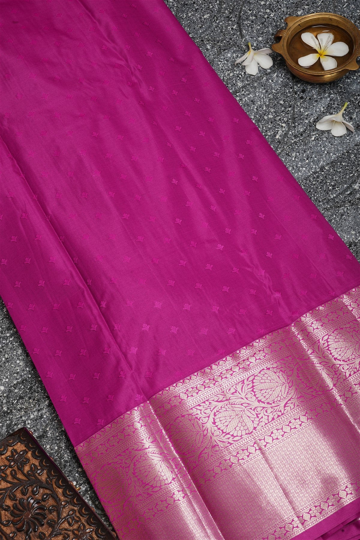 Semi Kanchipuram Silk Green Saree