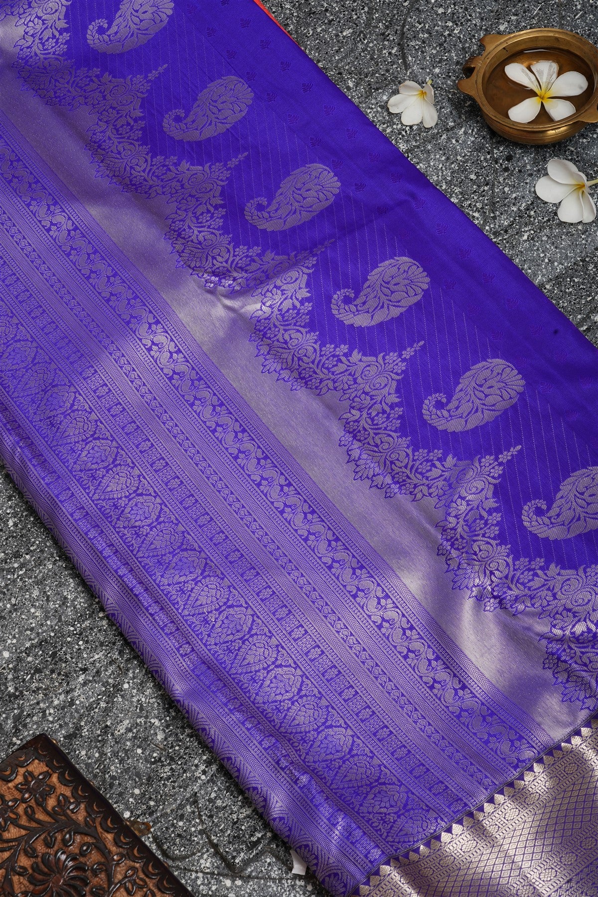 Semi Kanchipuram Silk Peach Saree