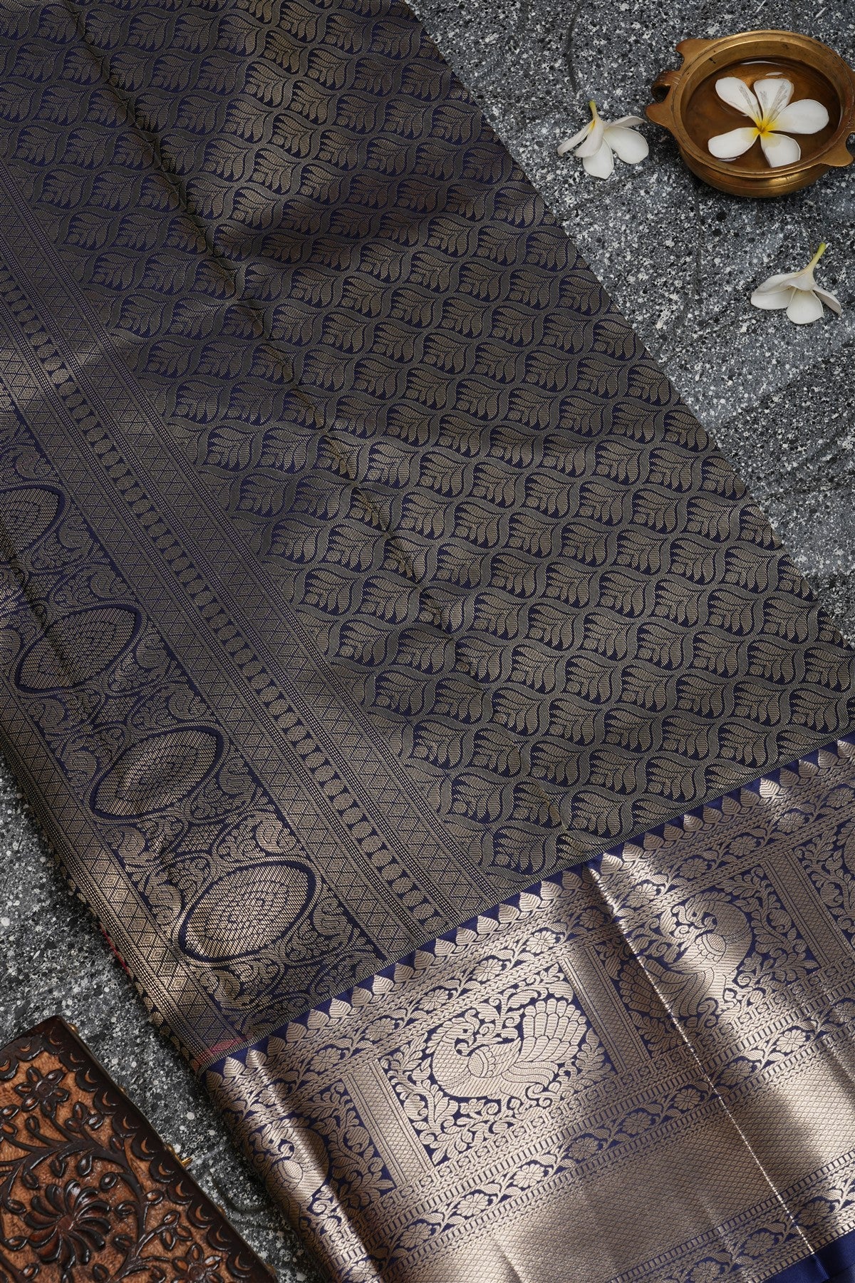 Semi Kanchipuram Silk Light Pink Saree