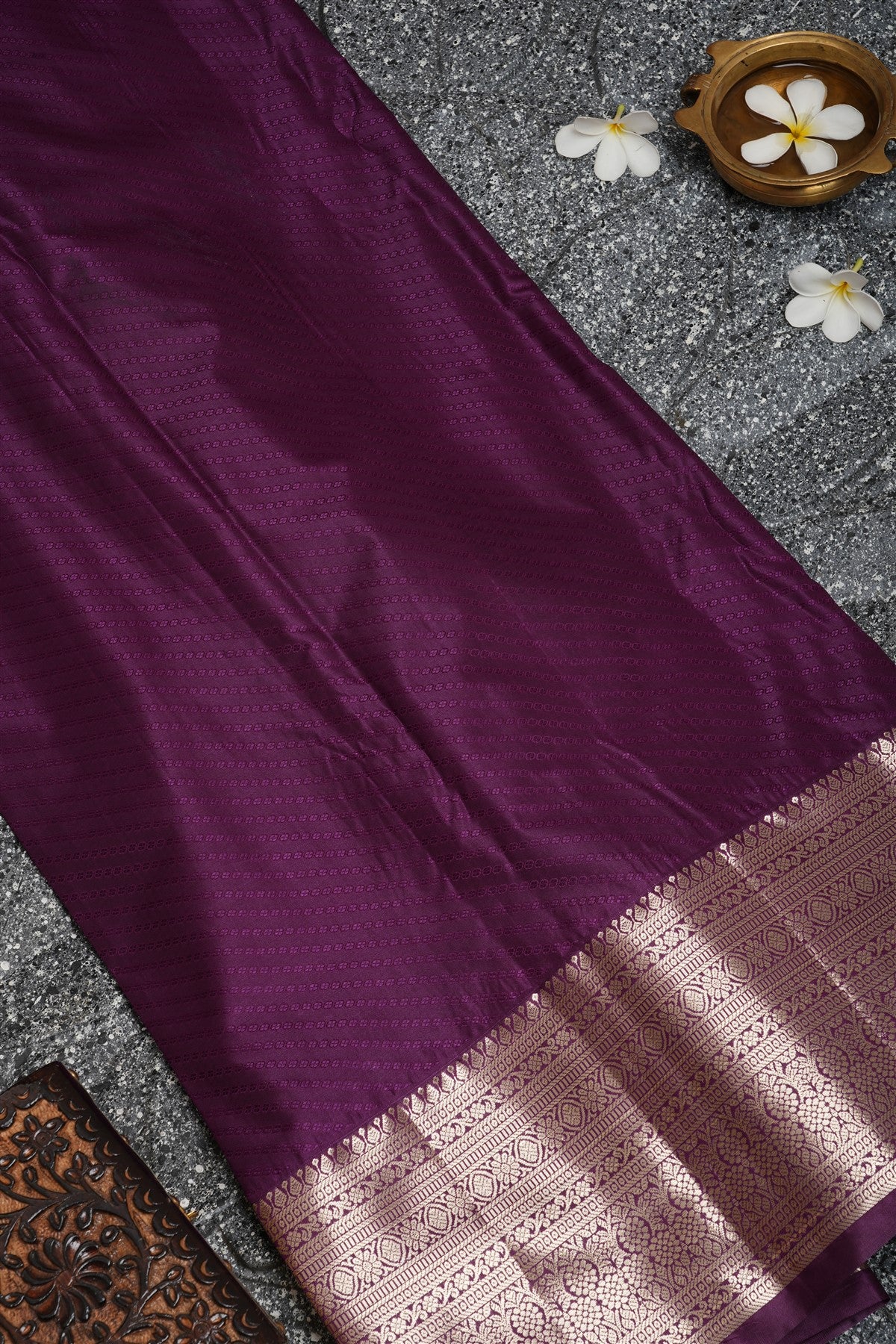 Semi Kanchipuram Silk Cream Saree