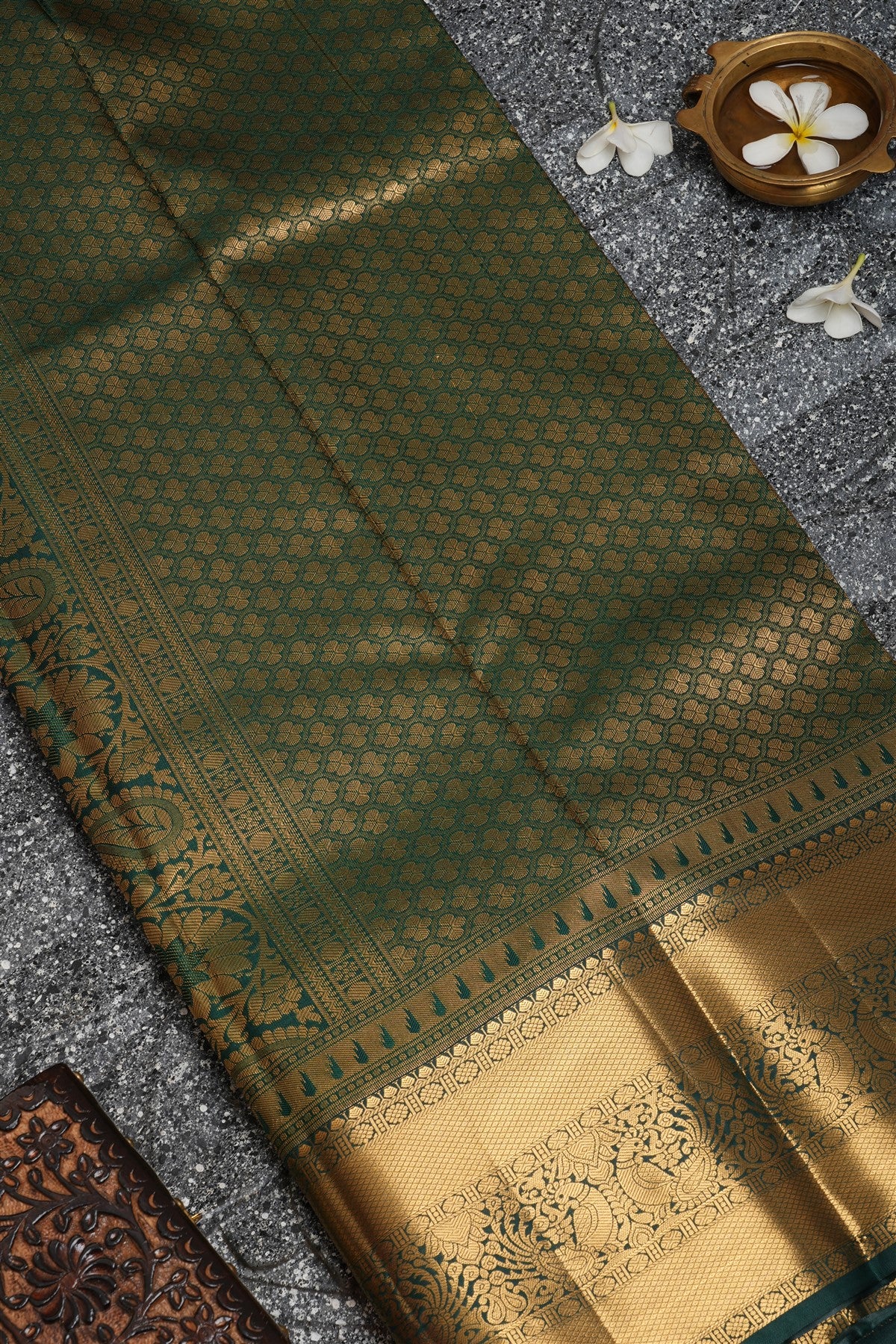 Semi Kanchipuram Silk Red Saree