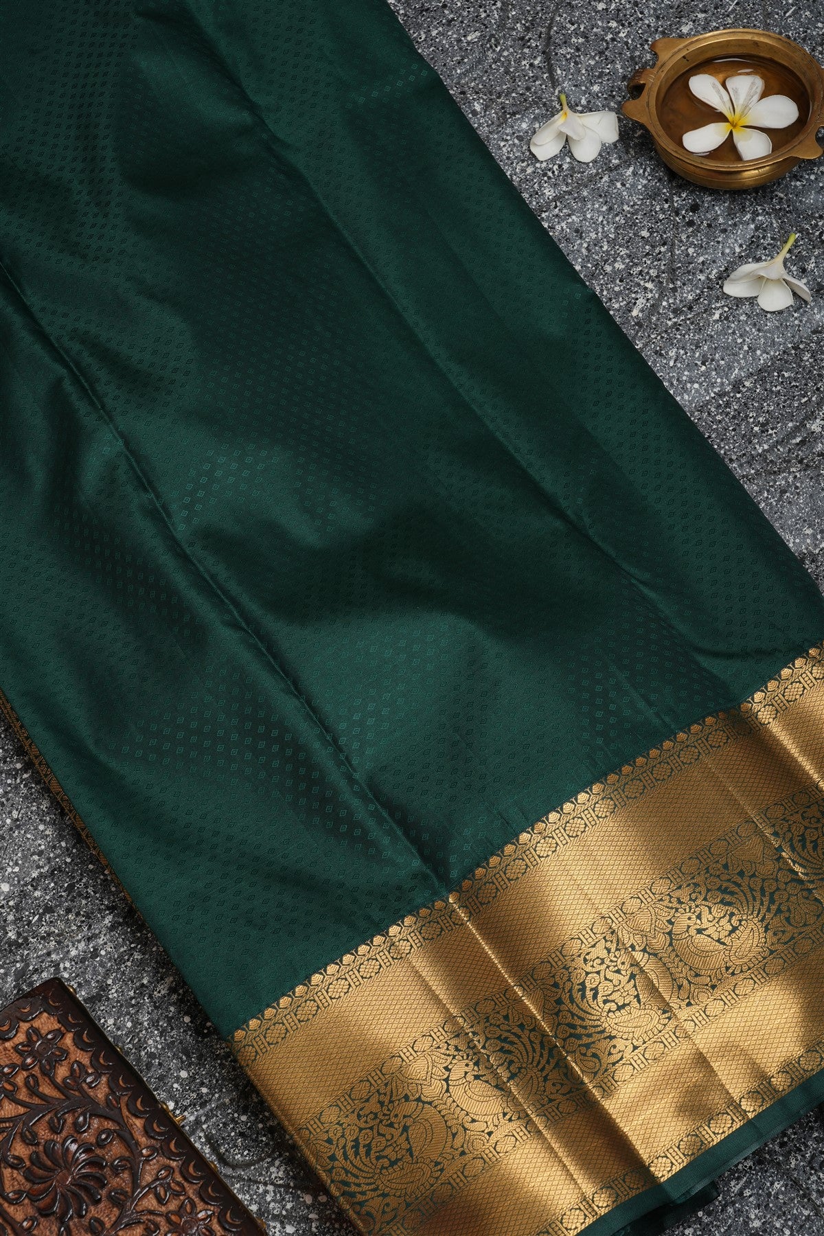 Semi Kanchipuram Silk Red Saree