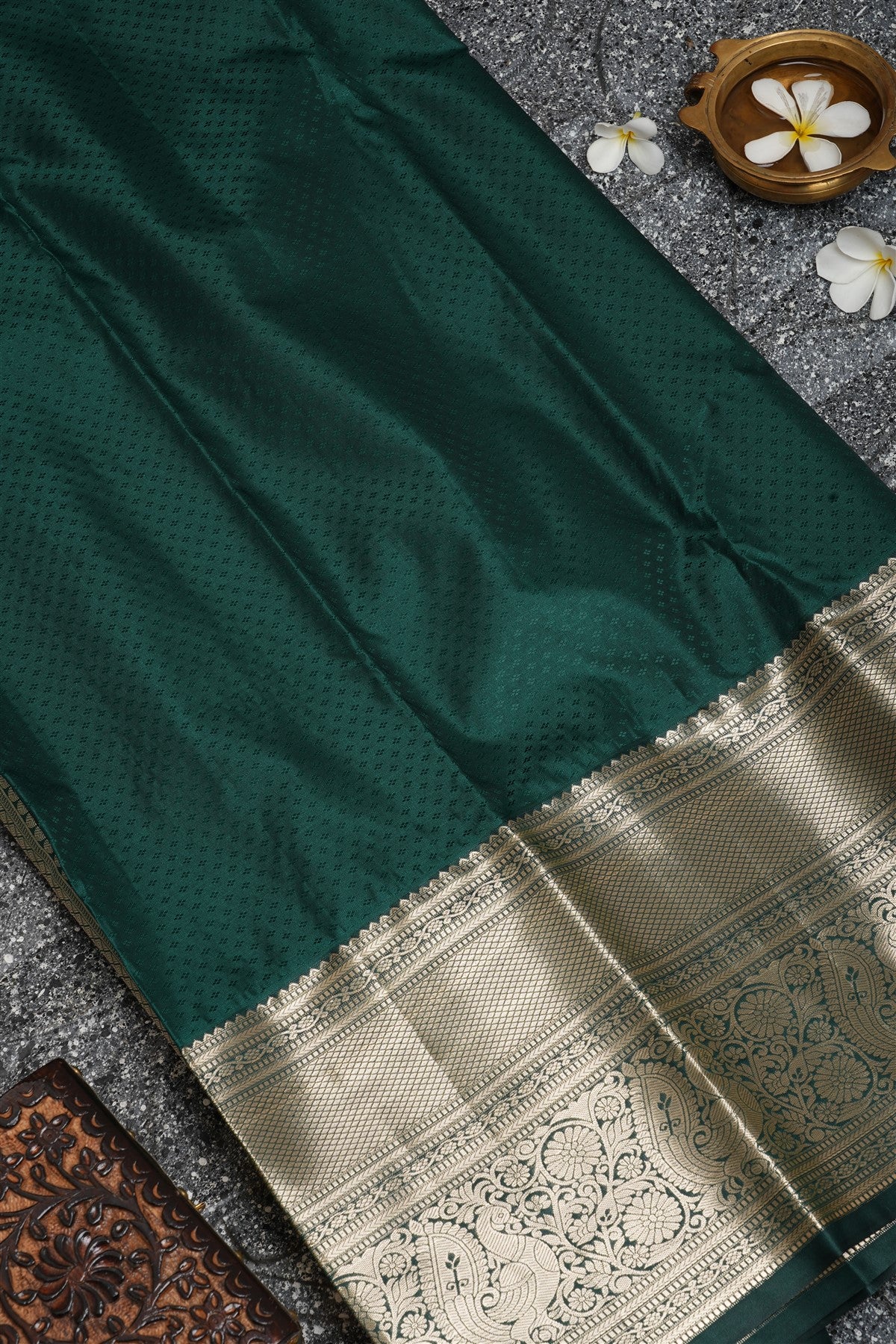 Semi Kanchipuram Silk Wine Saree