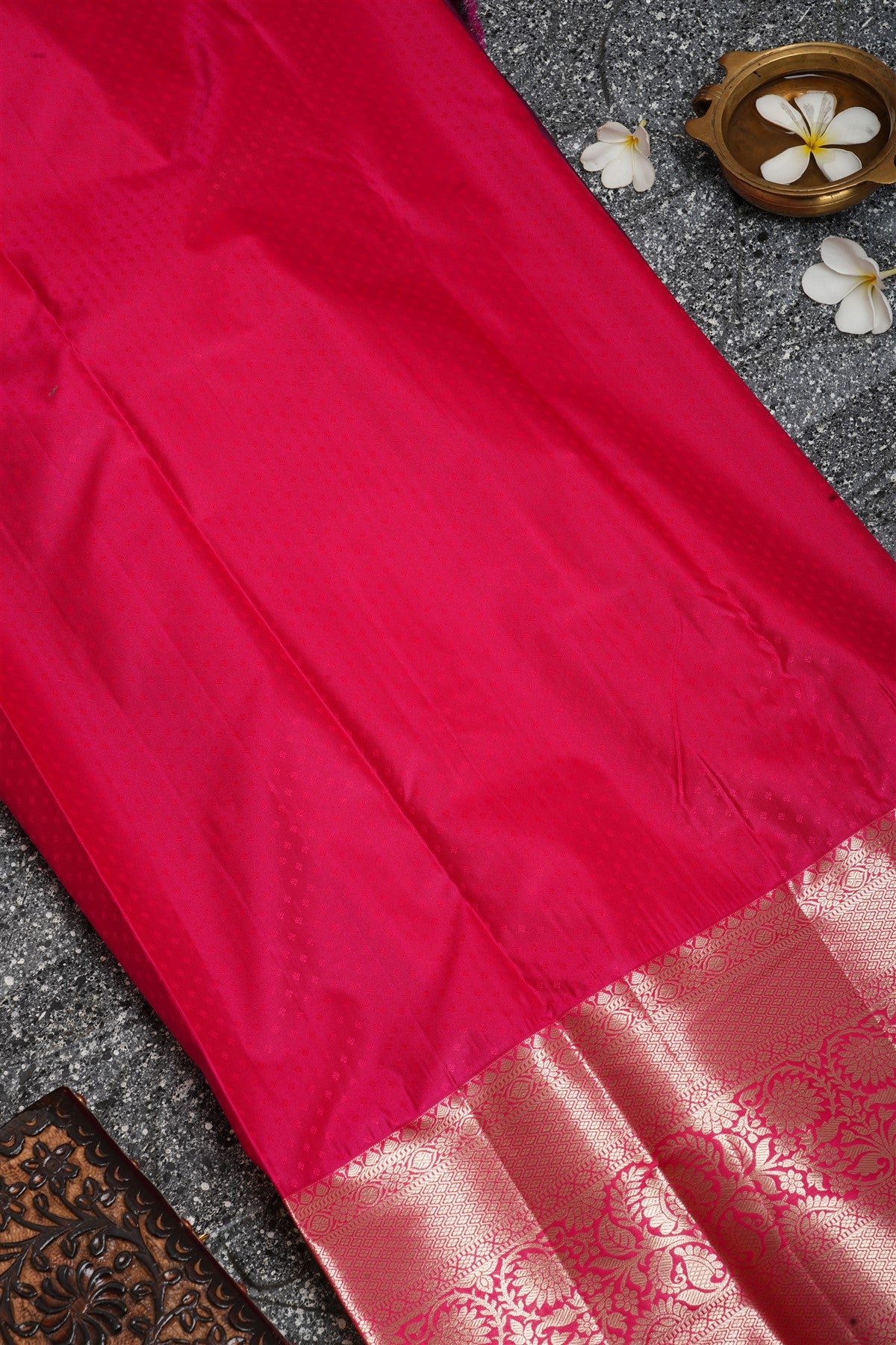 Semi Kanchipuram Silk Navy Blue Saree