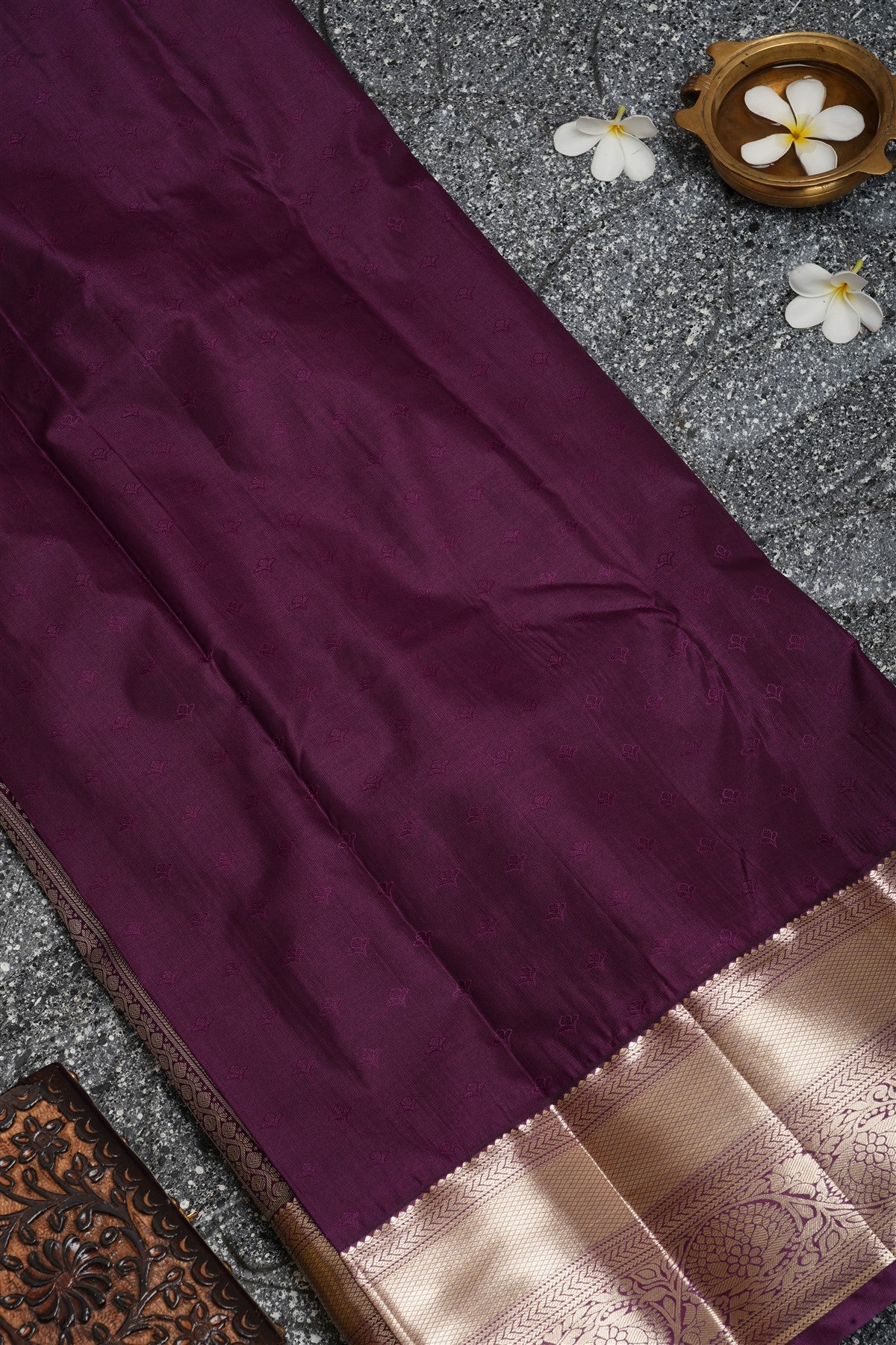Semi Kanchipuram Silk Olive Green Saree