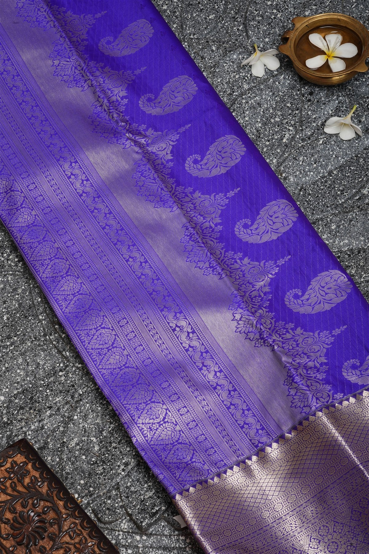 Semi Kanchipuram Silk Light Pink Saree