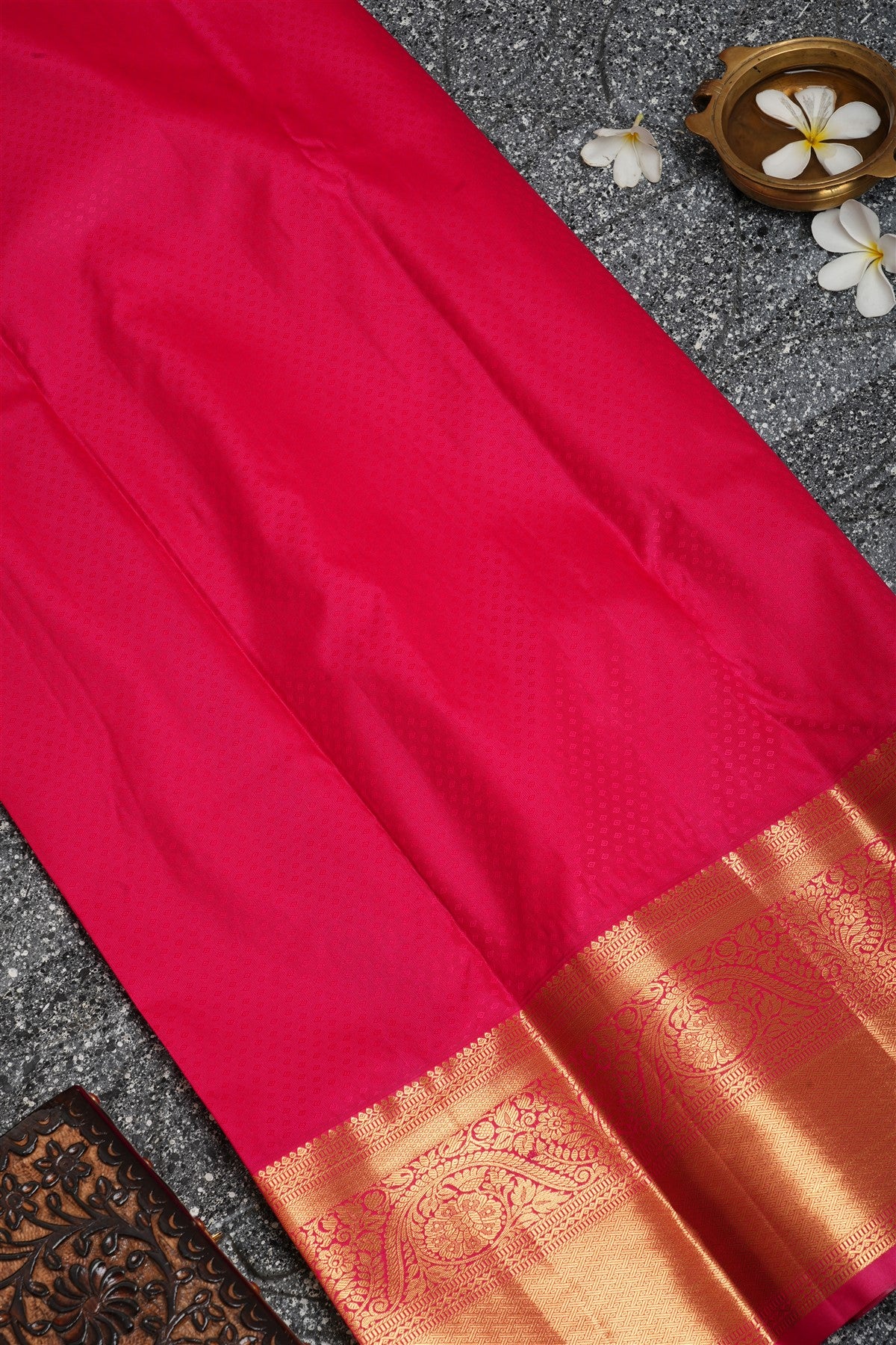 Semi Kanchipuram Silk Green Saree