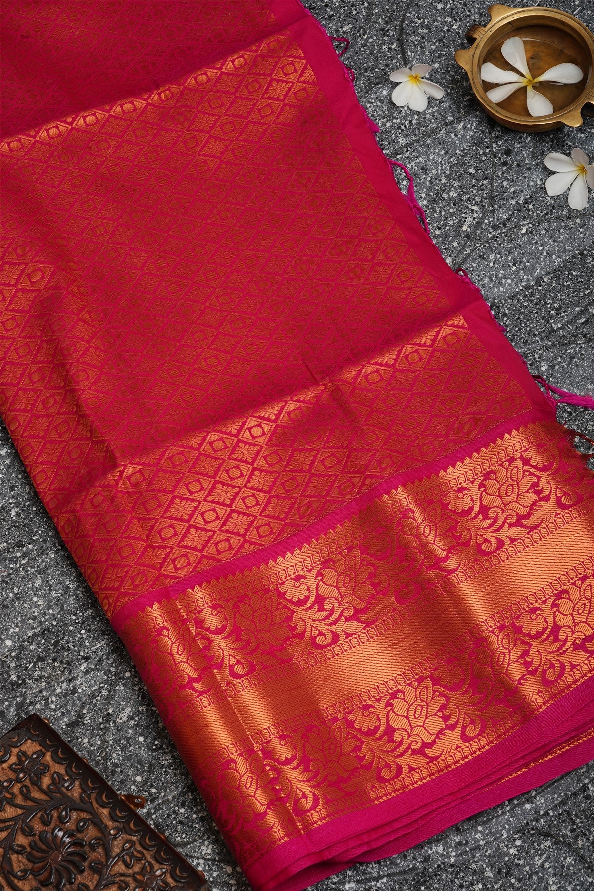 Semi Pattu Silk Yellow Saree