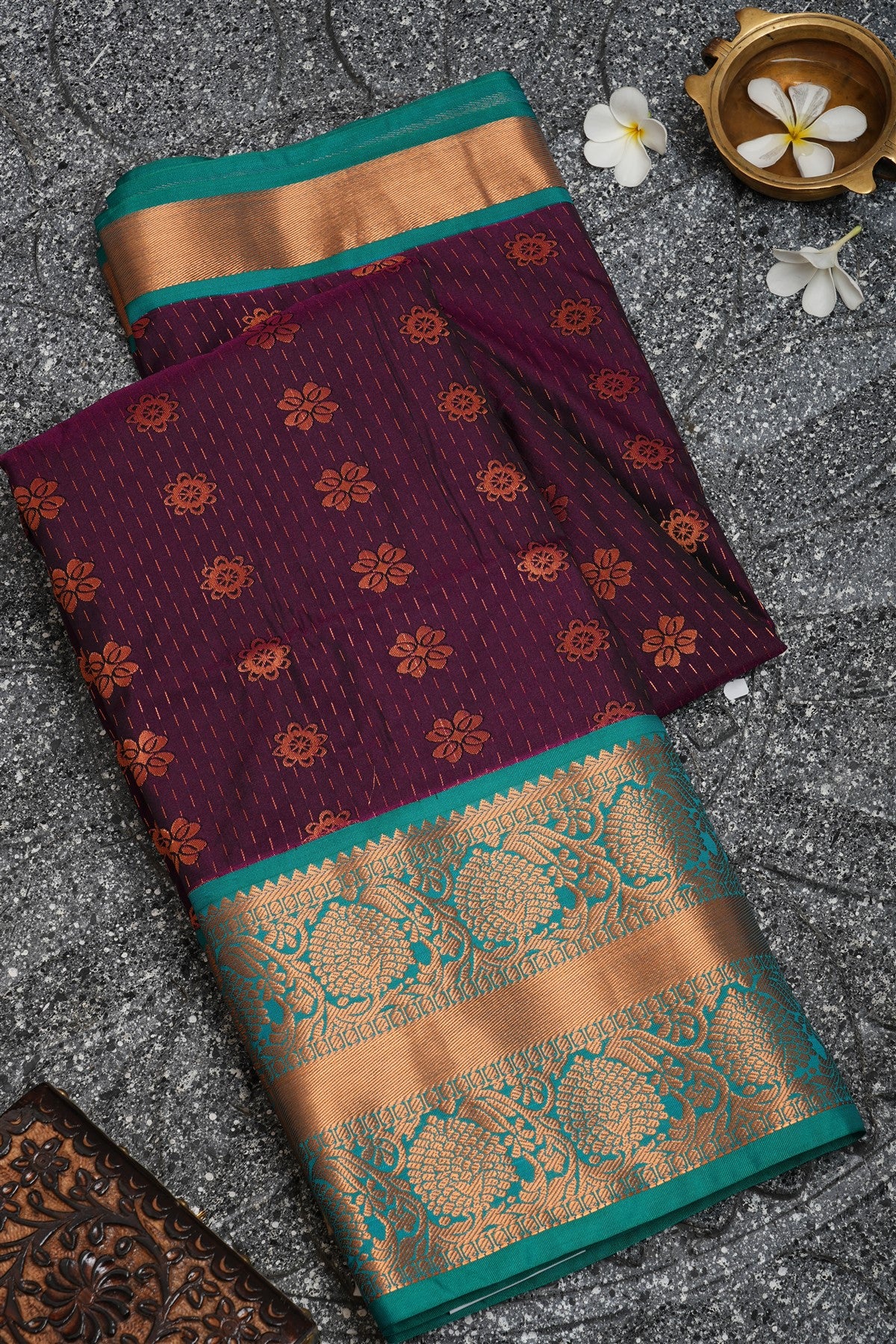 Semi Pattu Silk Magenta Saree