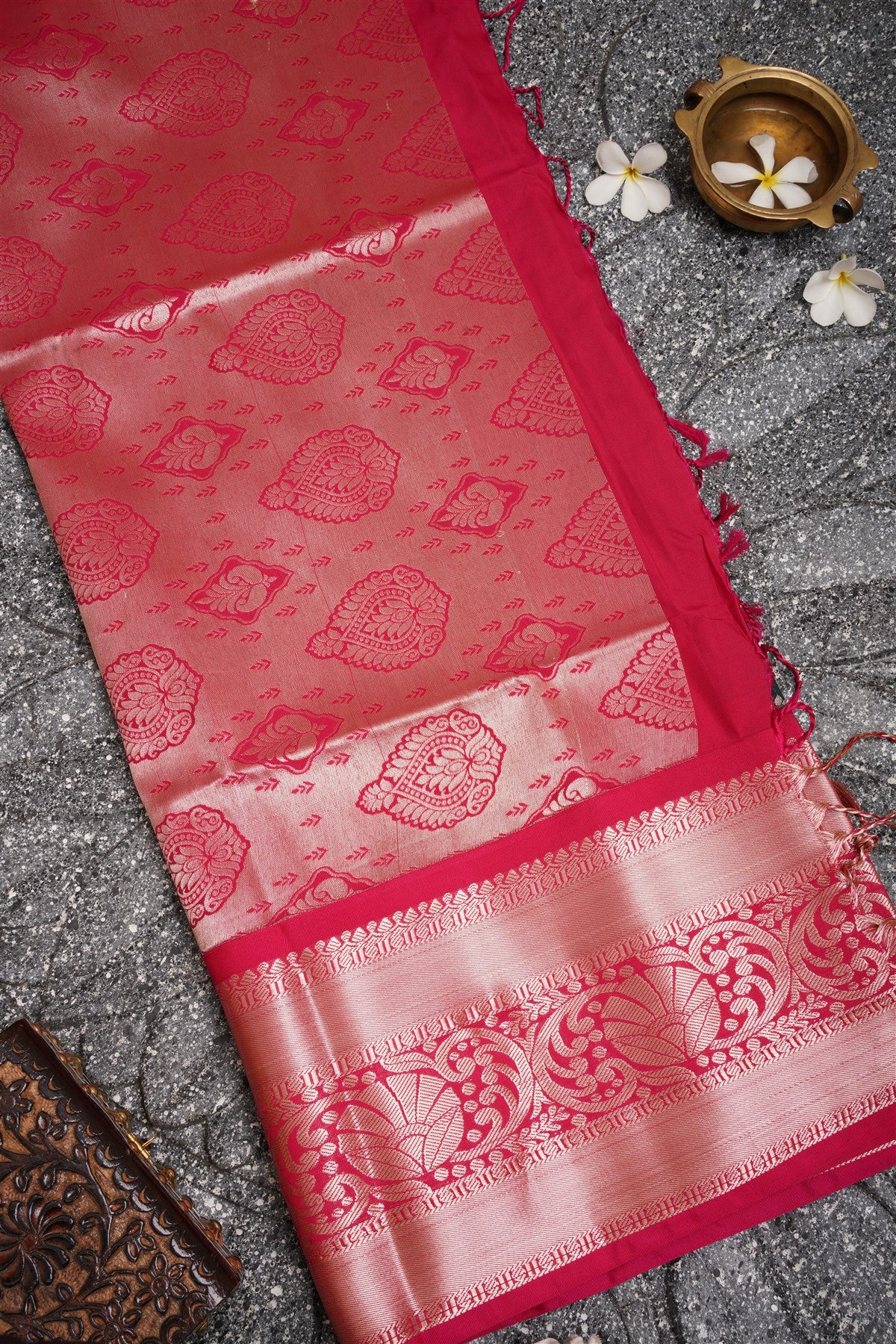 Semi Pattu Silk Dark Green Saree